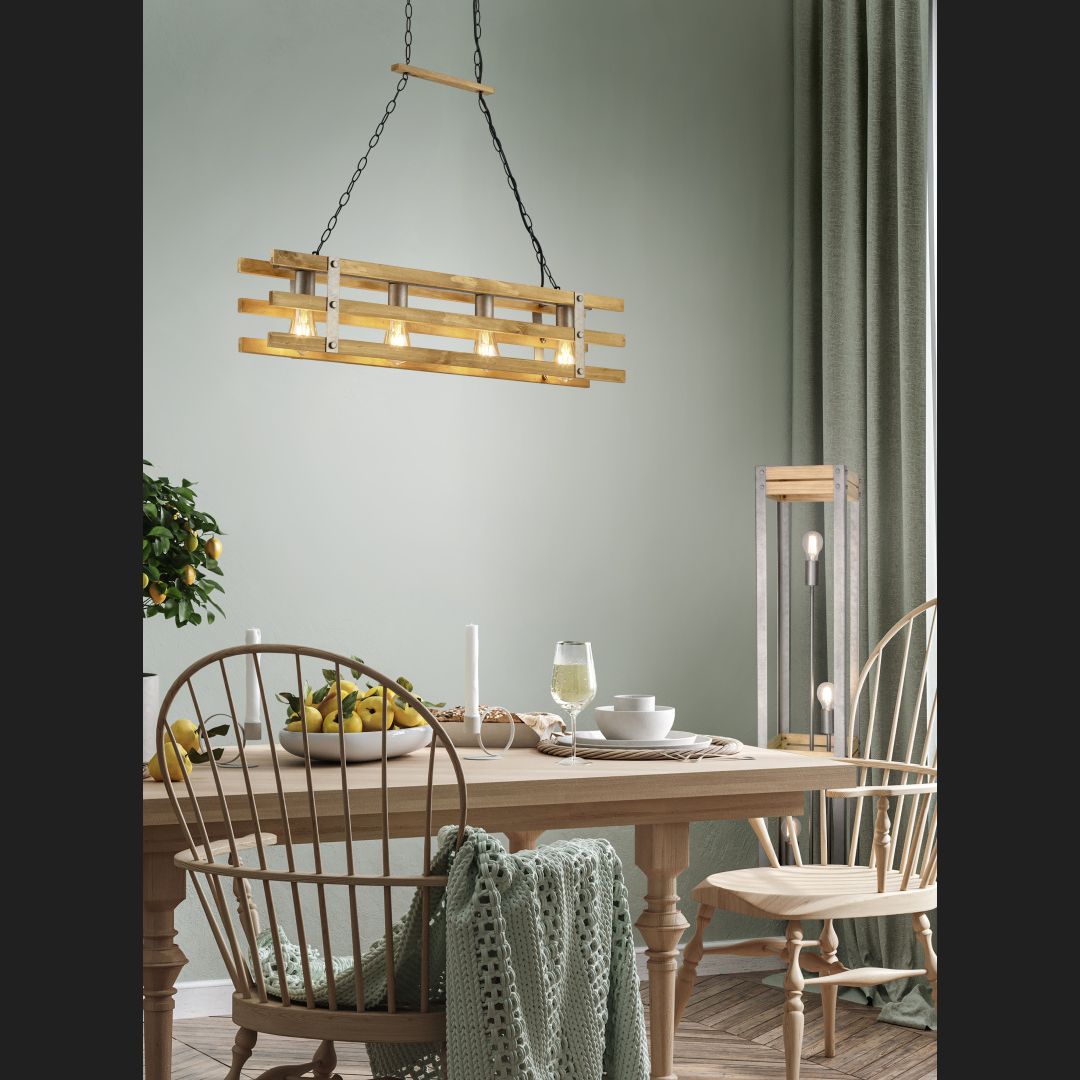 Khan - Floor lamp - Nickel Antique - Trio
