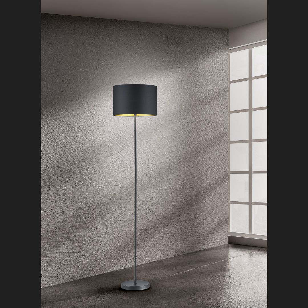 Hostel - Floor lamp - Black Matt - Trio