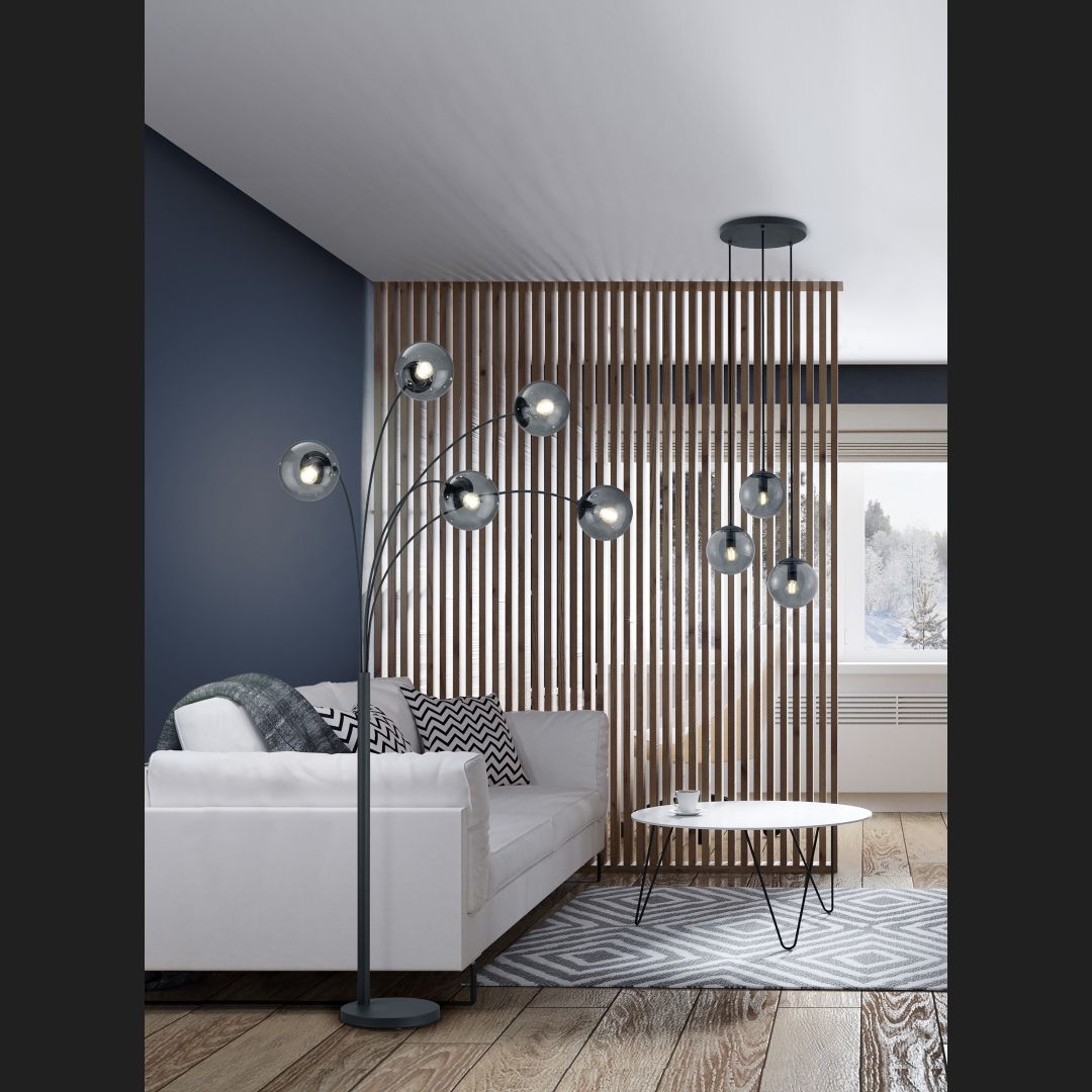 Balini - Floor lamp - Smoke - Trio