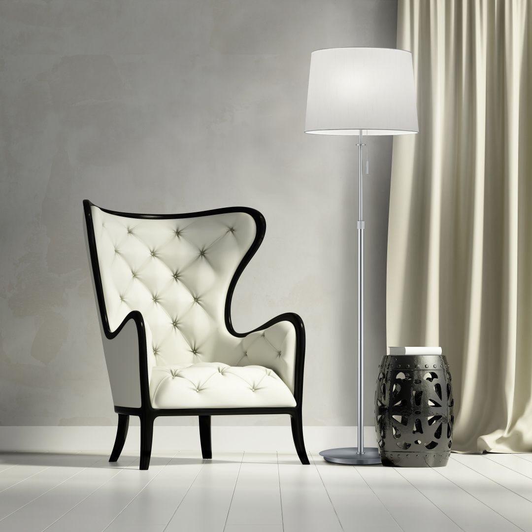 Lyon - Floor lamp - White - Trio