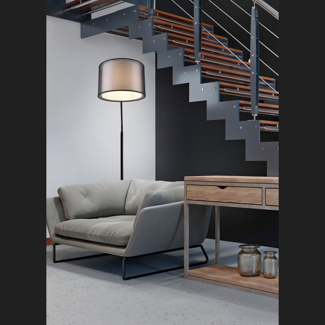 Burton - Floor lamp - White - Trio