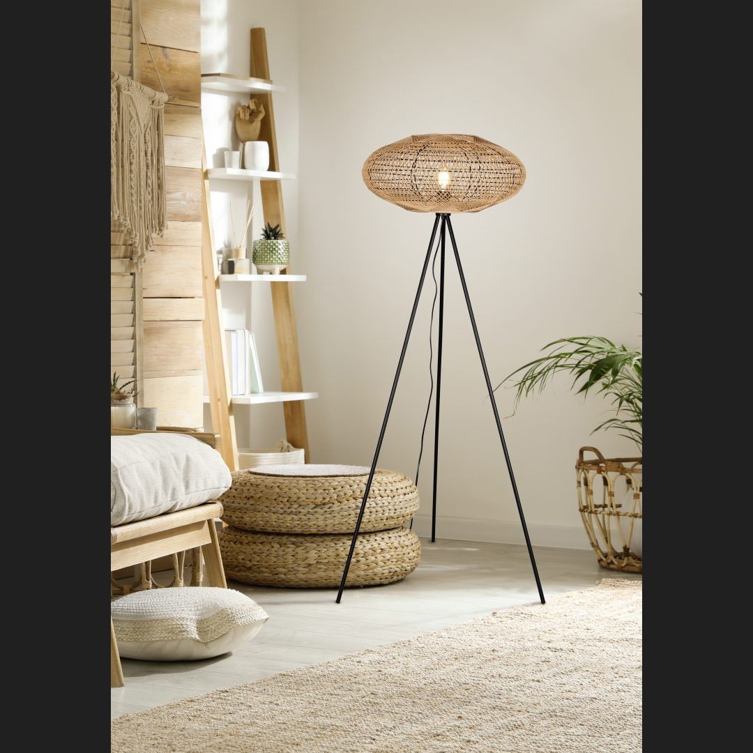 Hedda - Floor lamp - Natural Finish - Trio