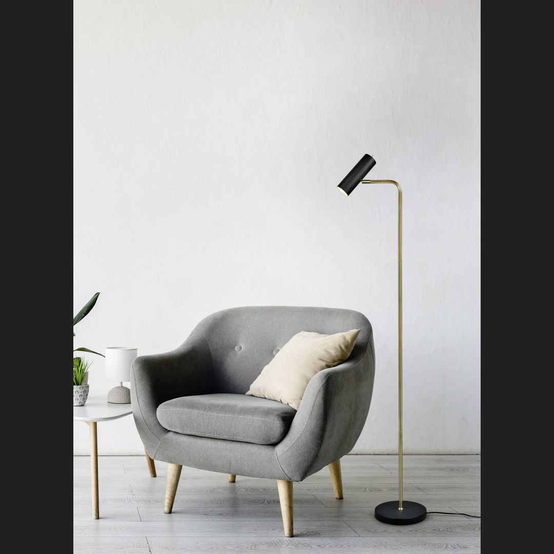 Marley - Floor lamp - Brass Matt - Trio