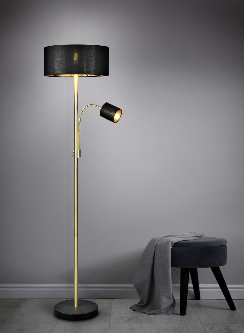 Motel - Floor lamp - Brass Matt - Trio