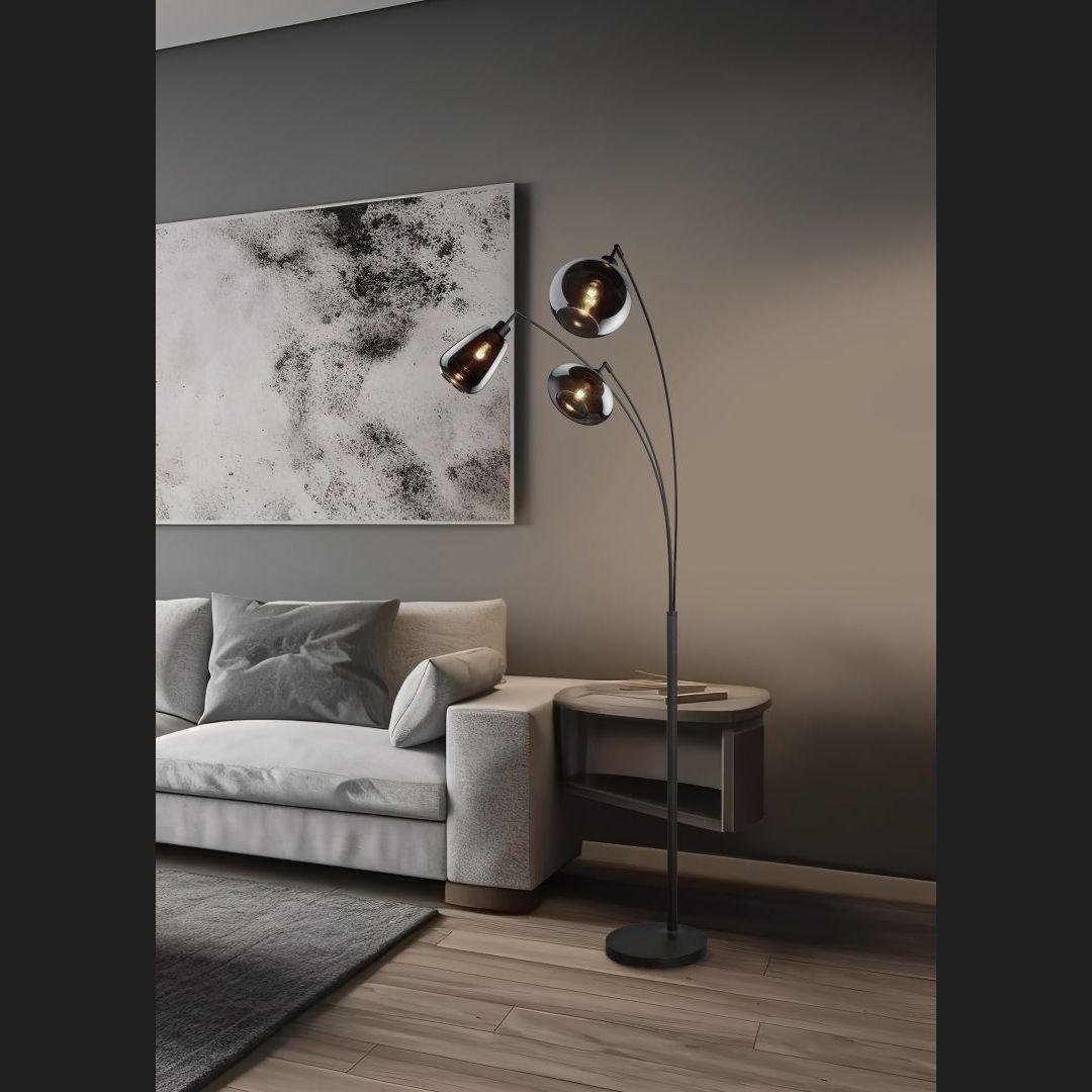Lumina - Floor lamp - Chrome Plated - Trio