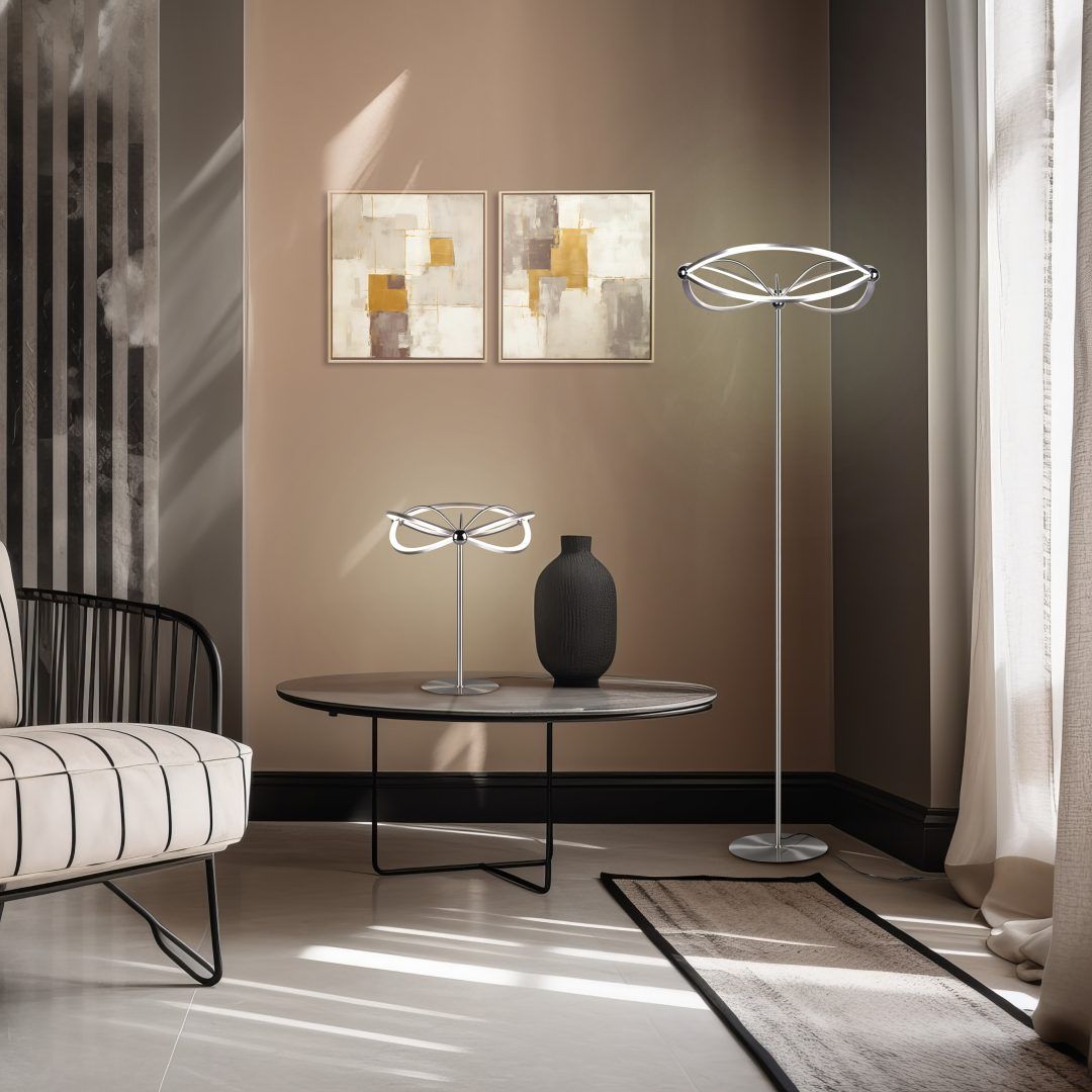 Charivari - Floor lamp - Nickel Matt - Trio