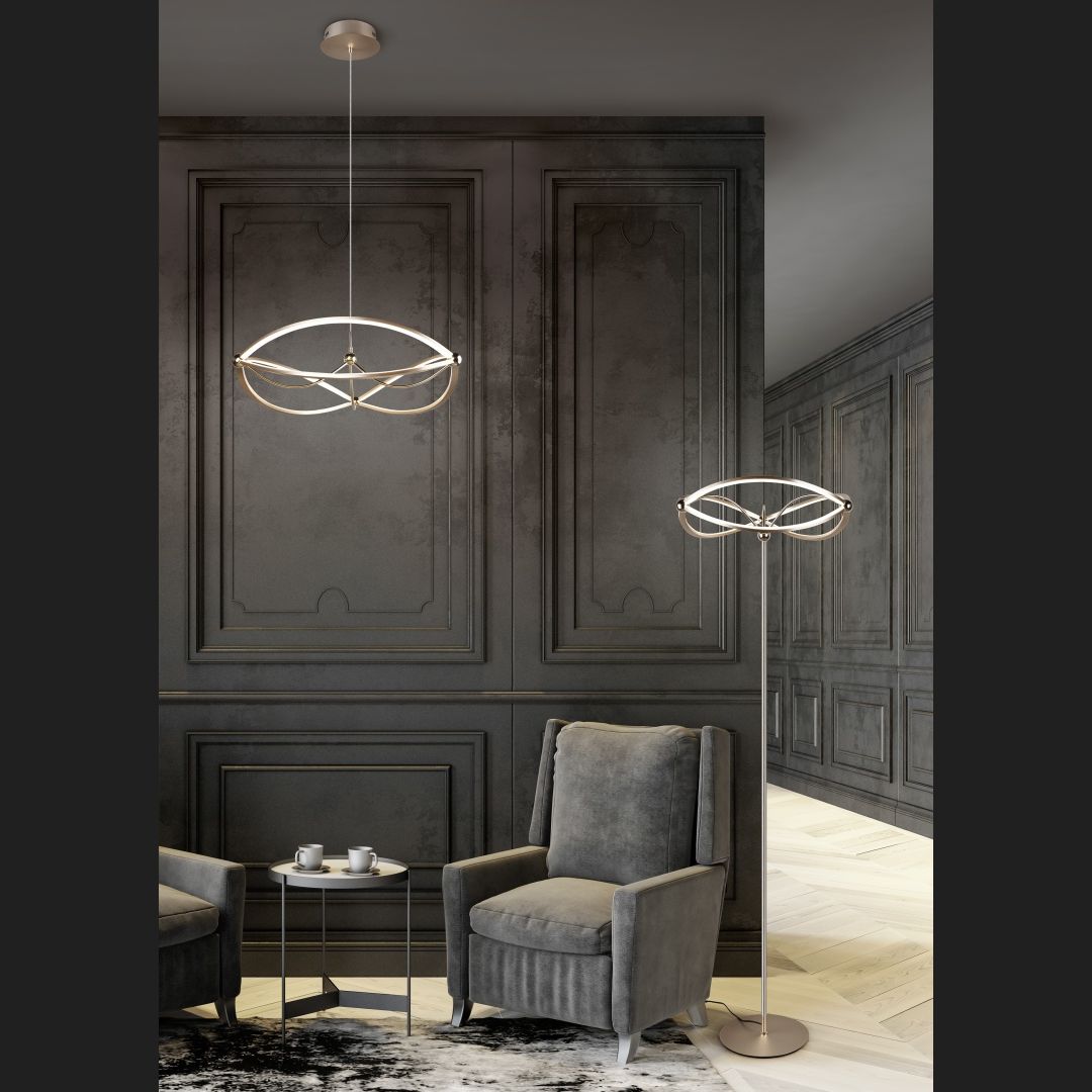 Charivari - Floor lamp - Brass Matt - Trio