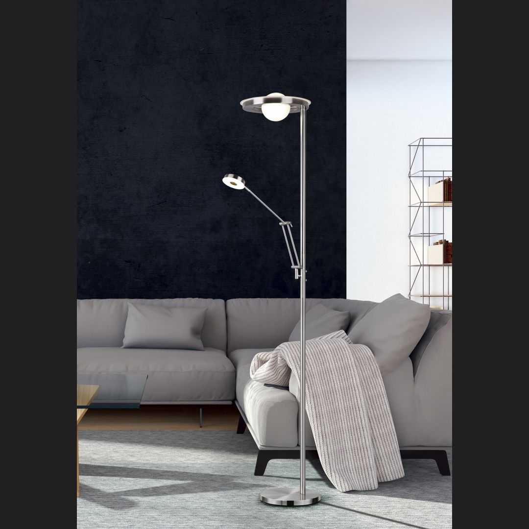 Barrie - Floor lamp - Nickel Matt - Trio