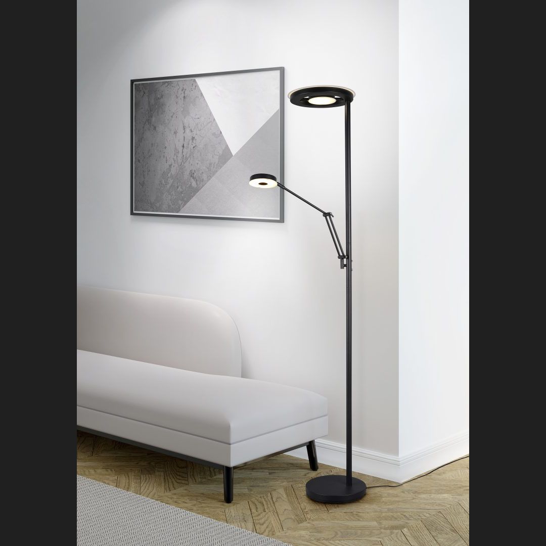 Barrie - Floor lamp - Black Matt - Trio