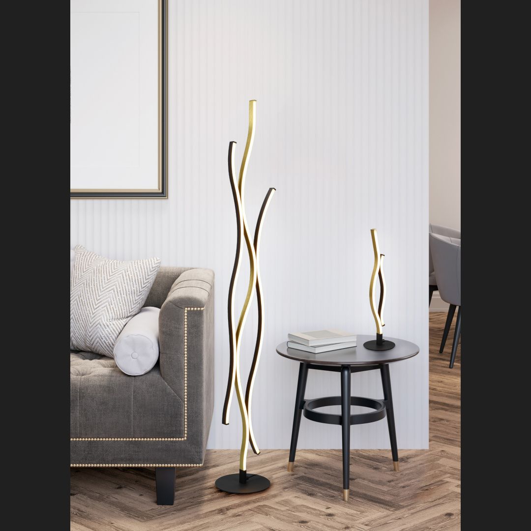 Blaze - Floor lamp - Brass Matt - Trio