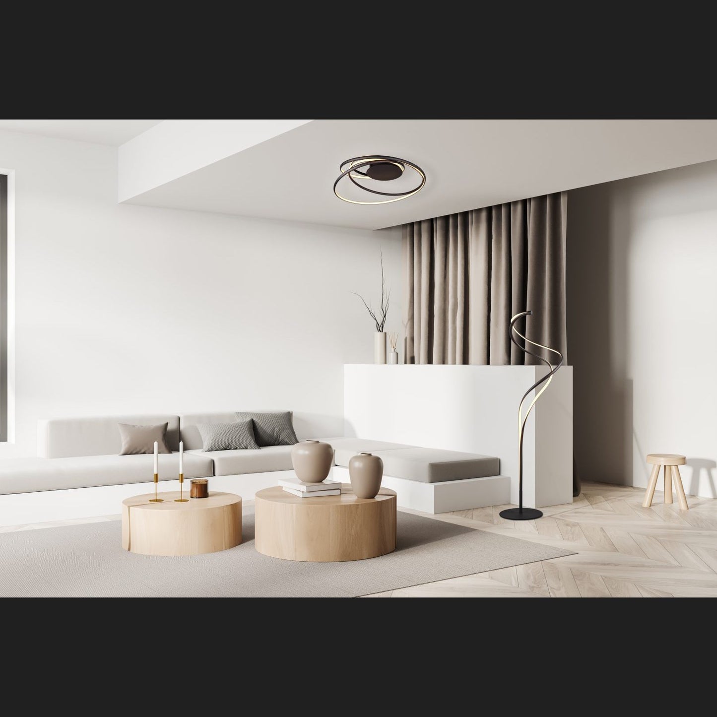 Nala - Floor lamp - Black Matt - TRIO Select