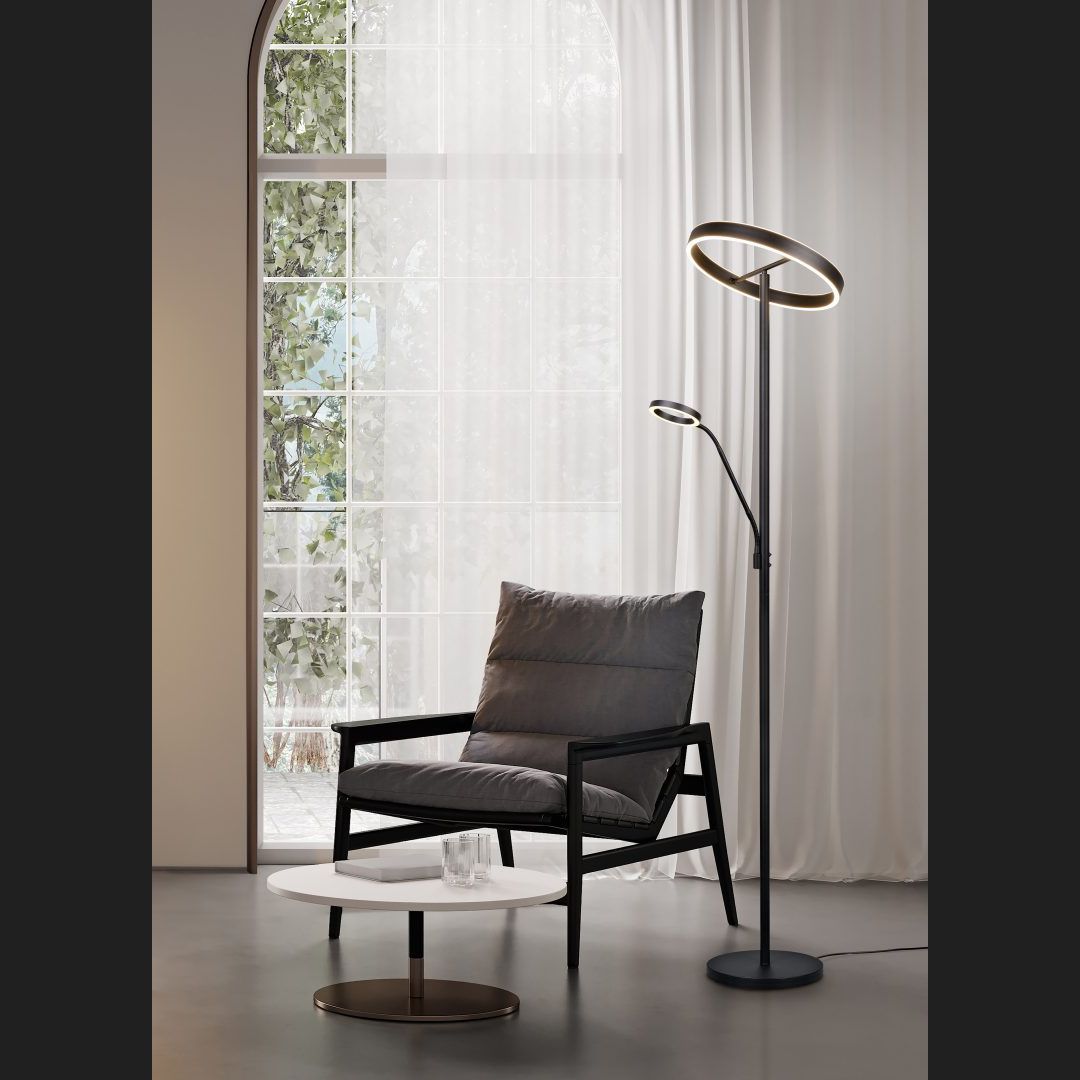 Willis - Floor Lamp - Black Matt - Trio - 449510232
