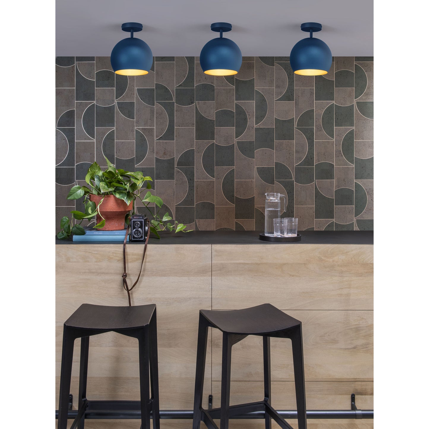 Lucide BINK - Flush ceiling light - Ø 24,5 cm - 1xE27 - Blue