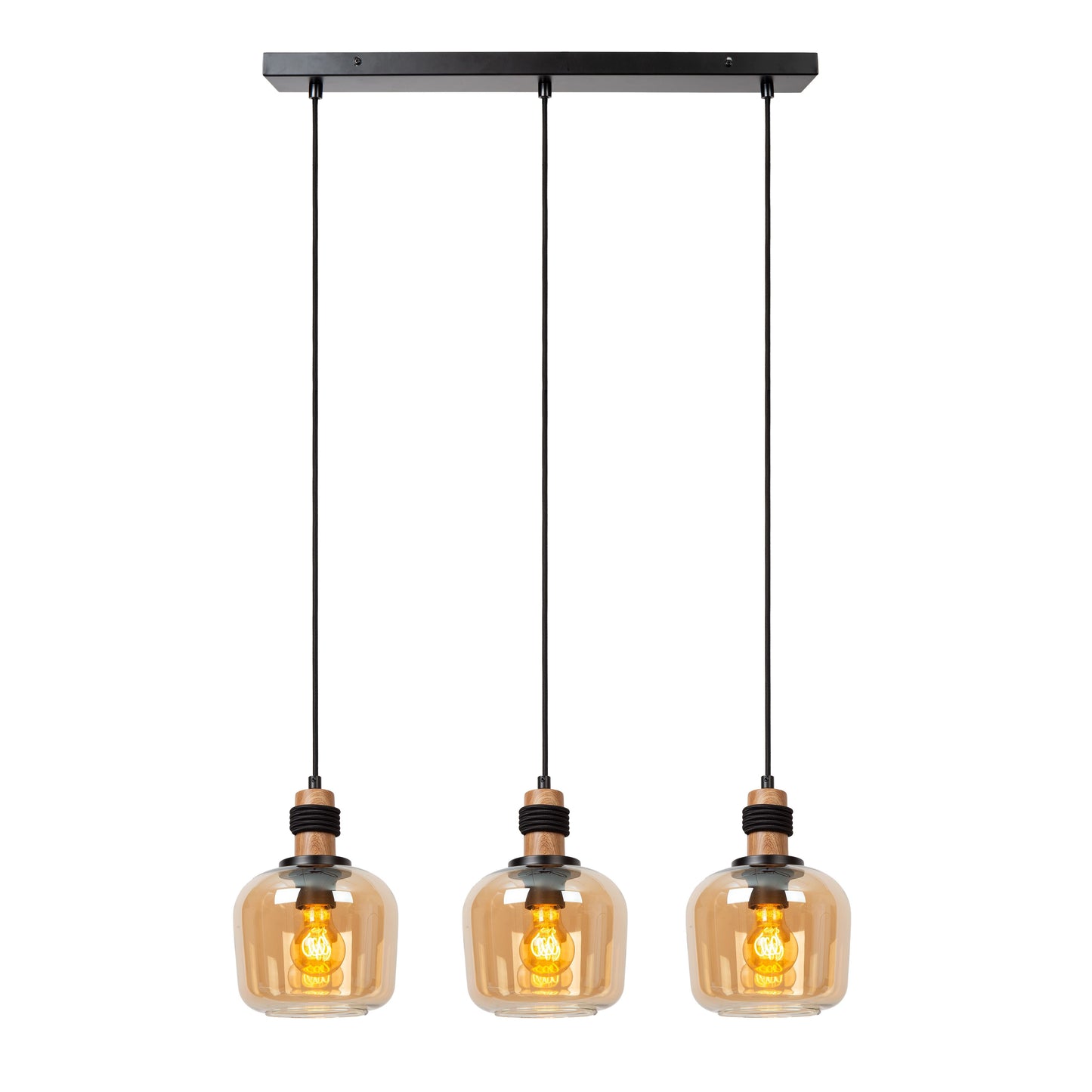 Lucide ILONA - Pendant light - 3xE27 - Amber