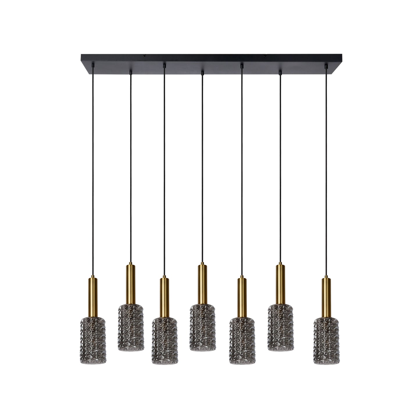 Lucide CORALIE - Pendant light - 7xE27 - Matt Gold / Brass