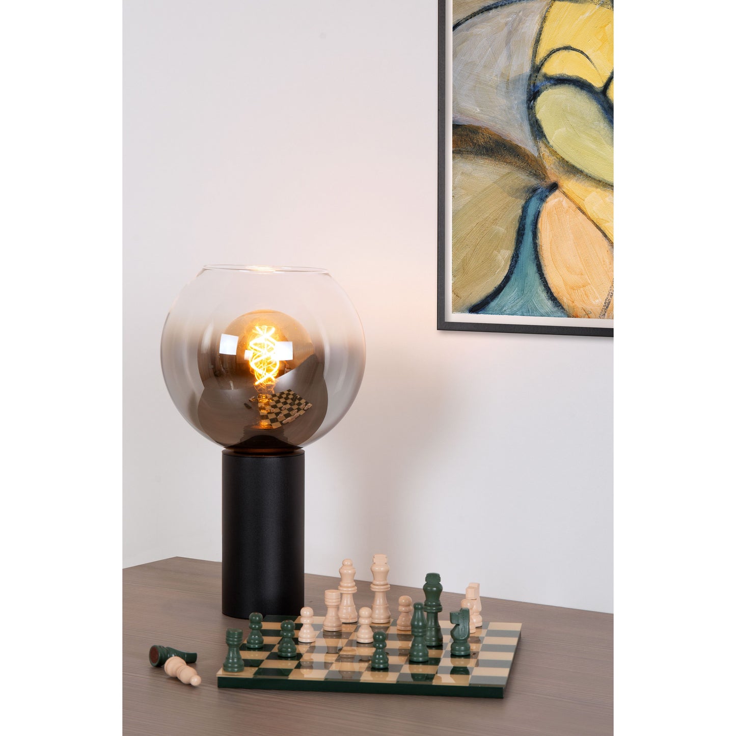 Lucide MARIUS - Table lamp - Ø 20 cm - 1xE27 - Black
