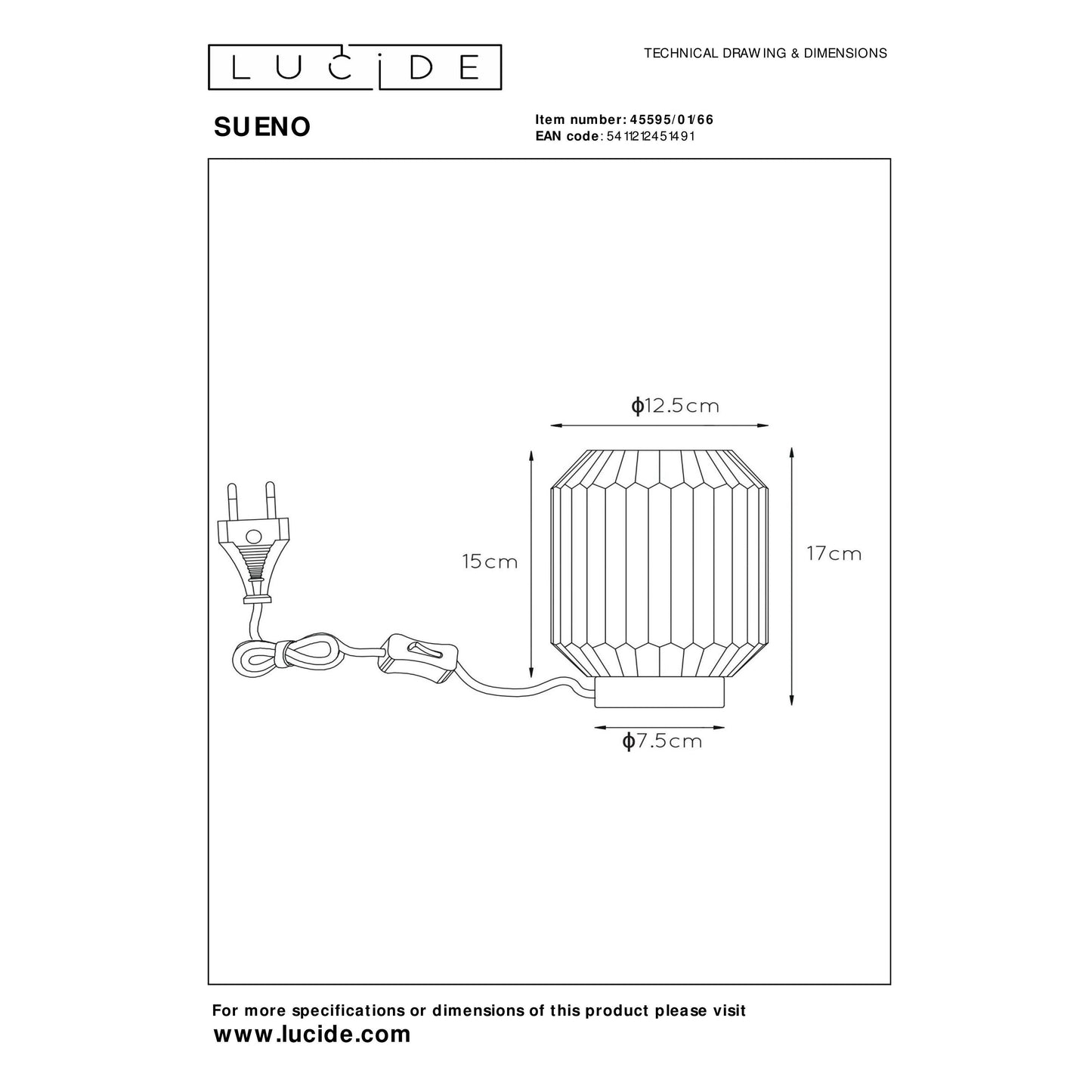 Lucide SUENO - Table lamp - Ø 13 cm - 1xE14 - Pink