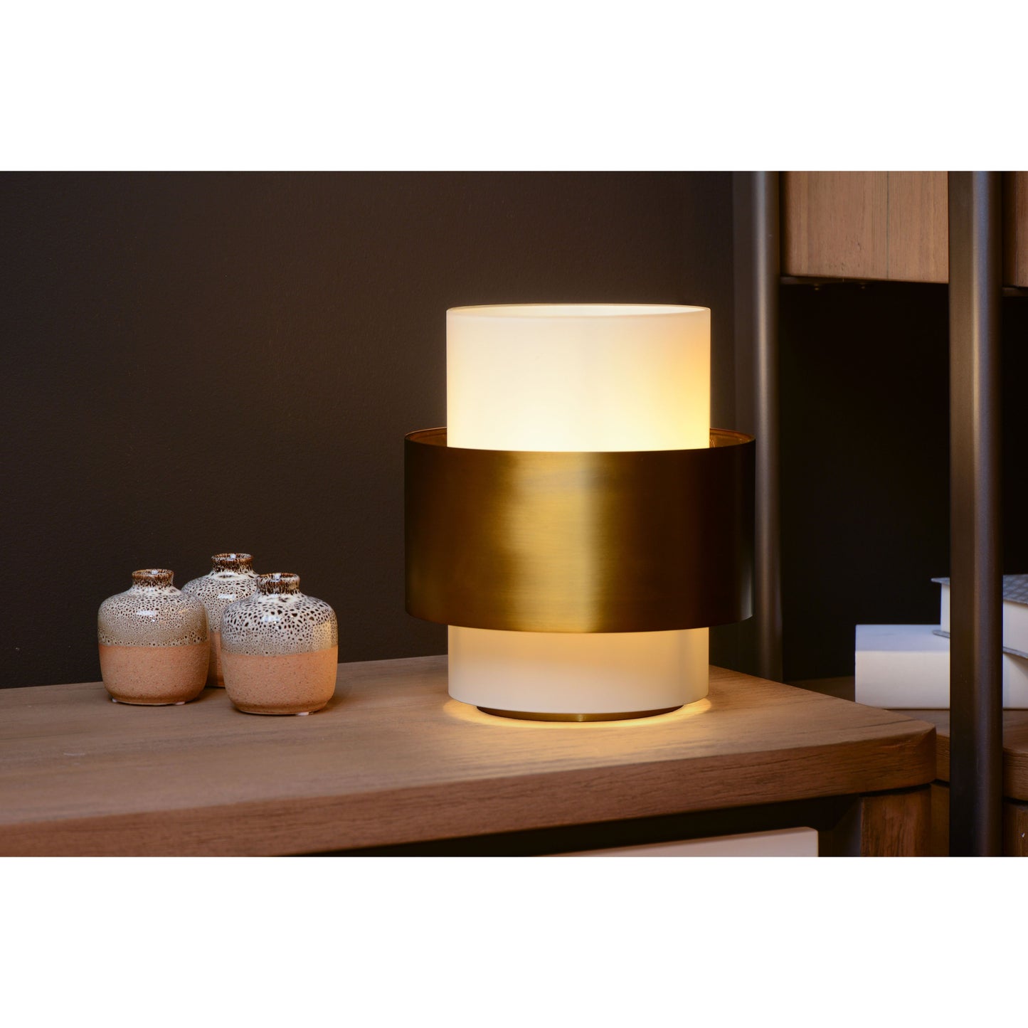 Lucide FIRMIN - Table lamp - Ø 20 cm - 1xE27 - Matt Gold / Brass
