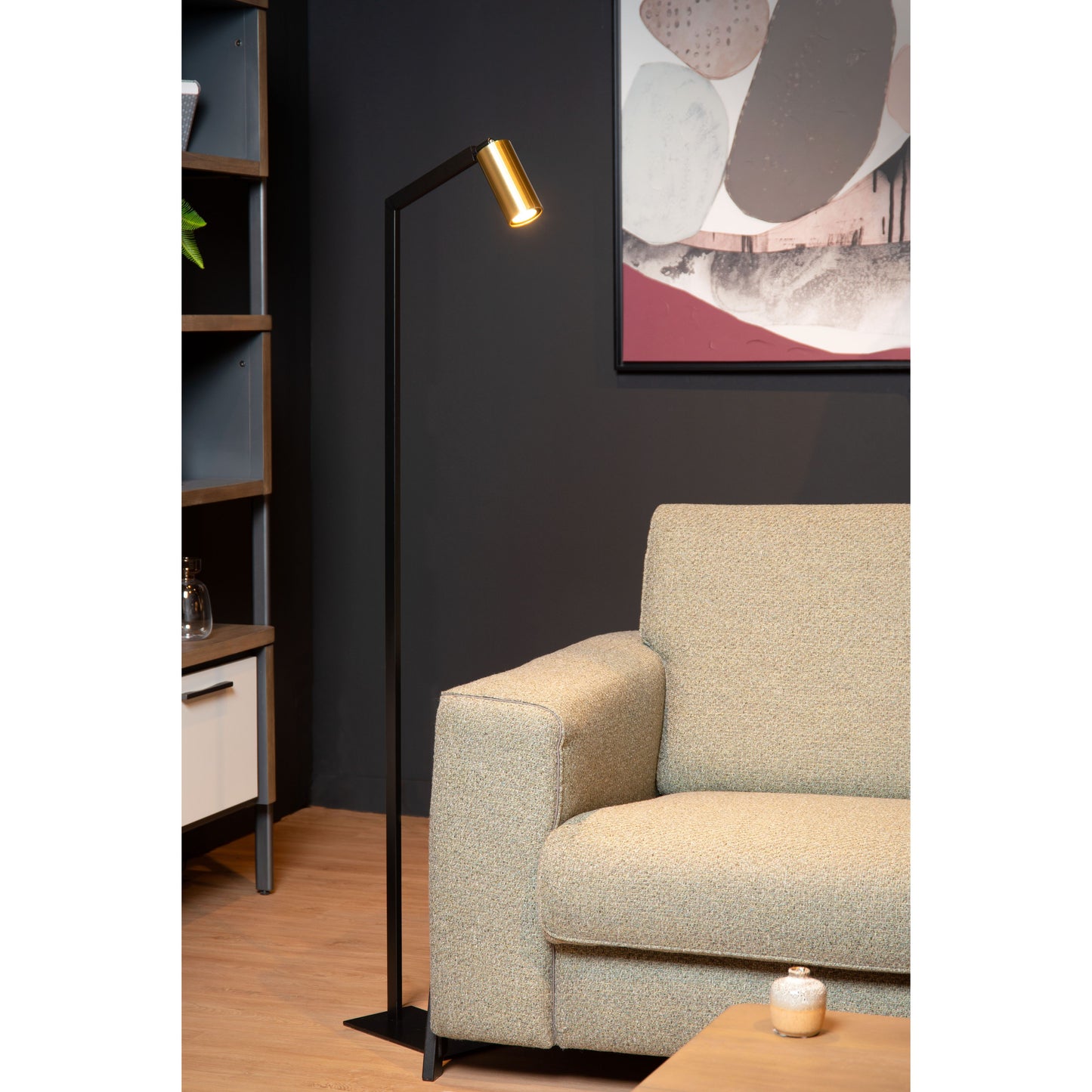 Lucide SYBIL - Floor reading lamp - 1xGU10 - Black