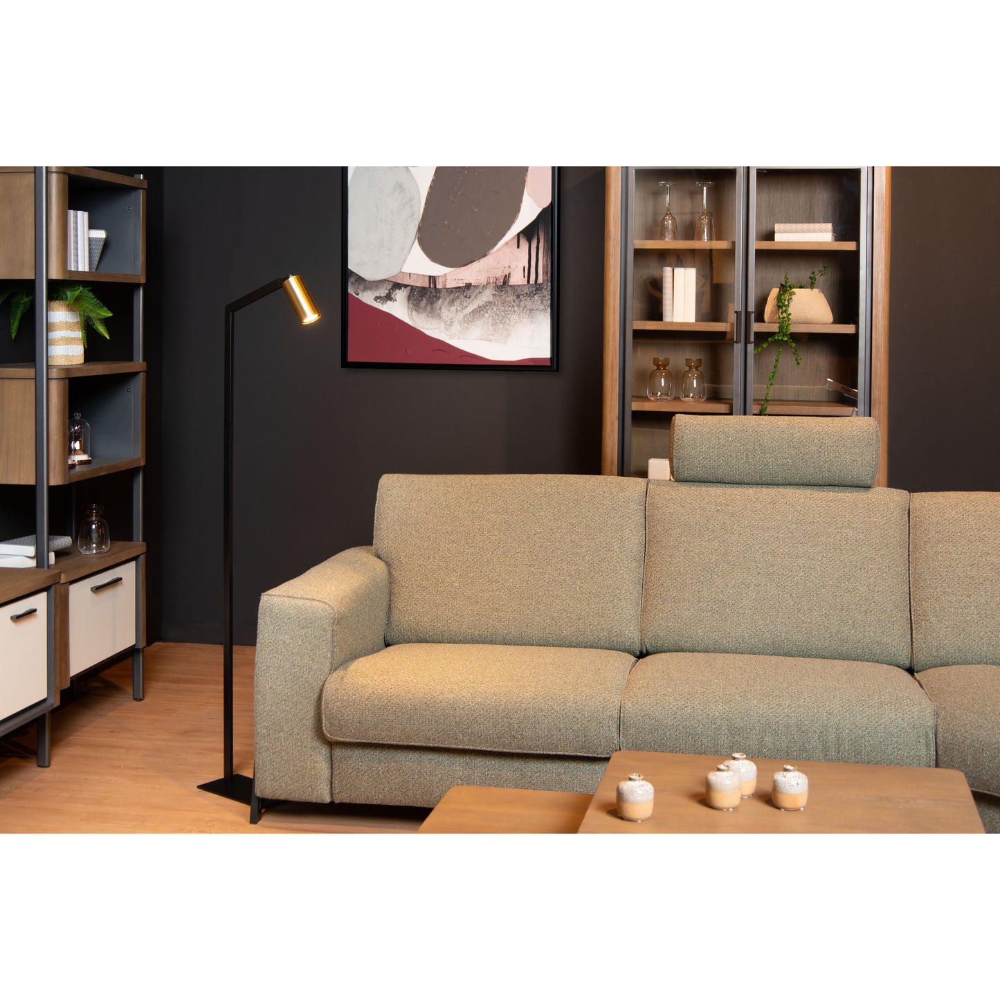Lucide SYBIL - Floor reading lamp - 1xGU10 - Black