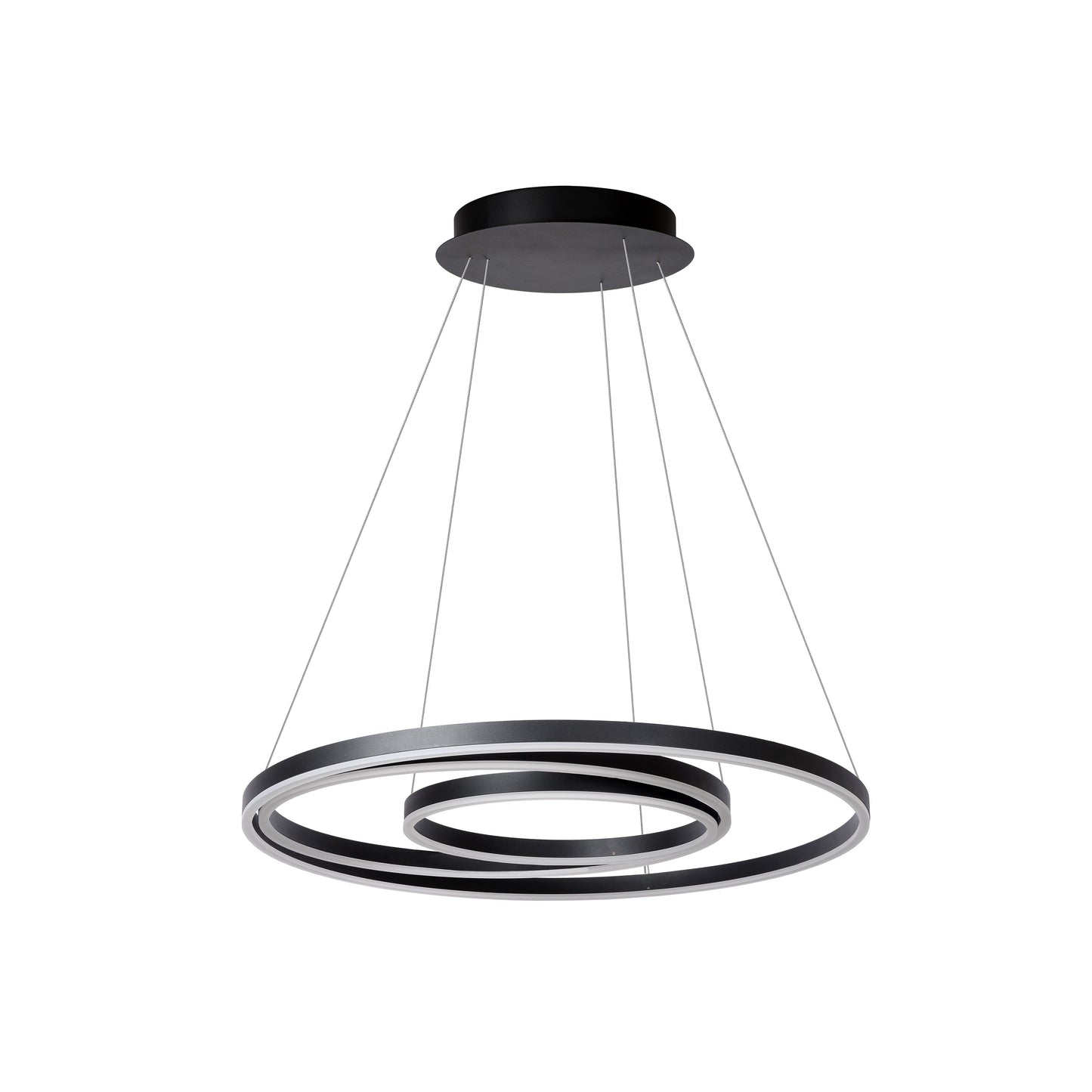 Lucide TRINITI - Pendant light - Ø 80 cm - LED Dim. - 3000K - Black