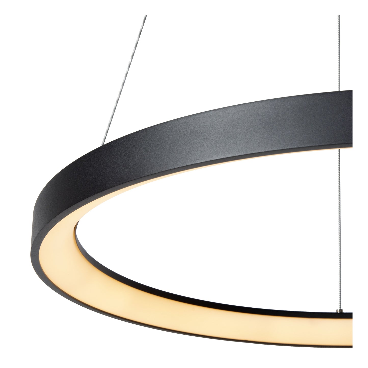 Lucide VIDAL - Pendant light - Ø 58 cm - LED Dim. - 1x48W 2700K - Black