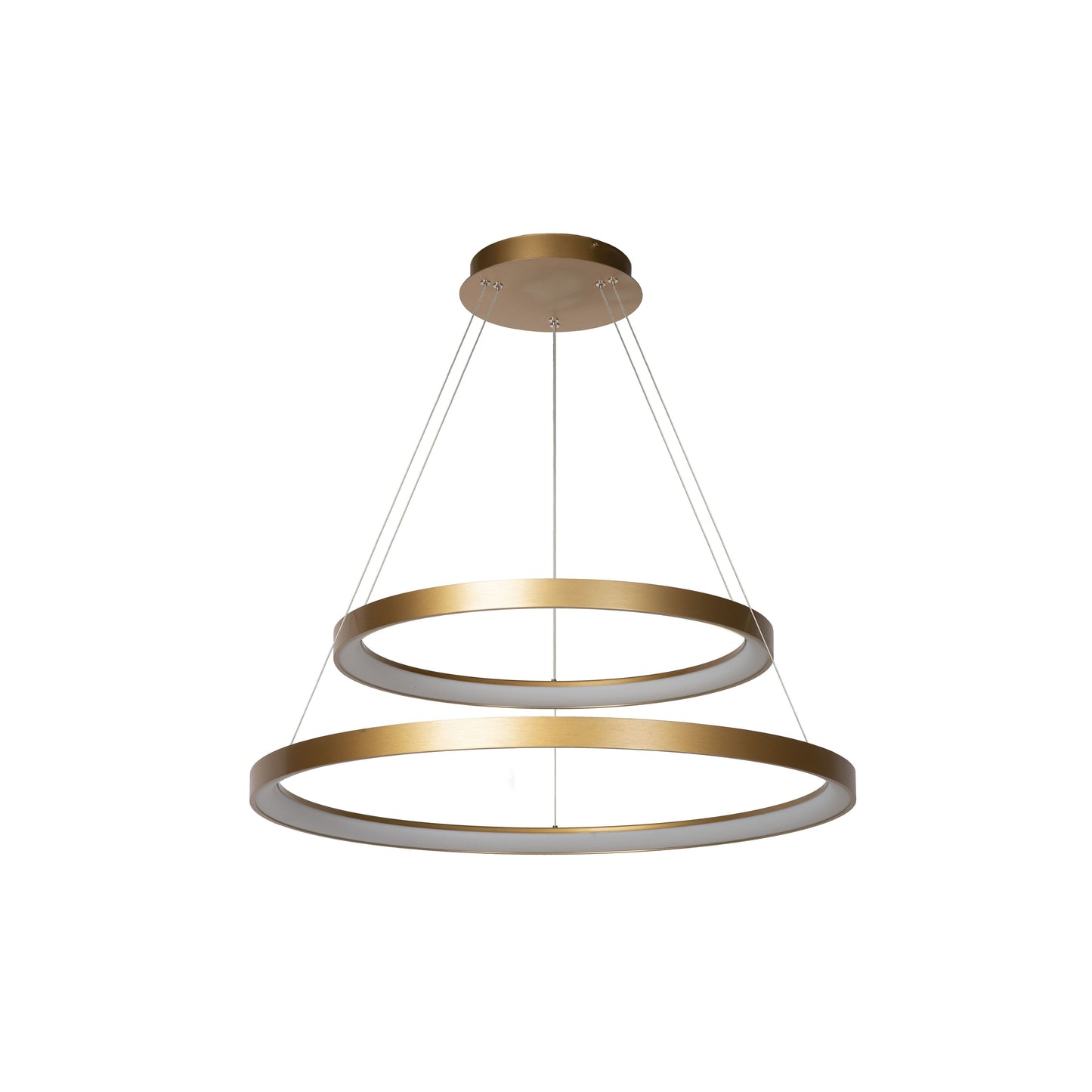 Lucide VIDAL - Pendant light - Ø 78 cm - LED Dim. - 1x92W 2700K - Matt Gold / Brass
