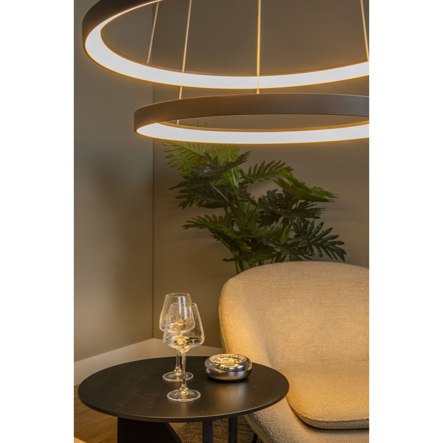 Lucide VIDAL - Pendant light - Ø 78 cm - LED Dim. - 1x92W 2700K - Black