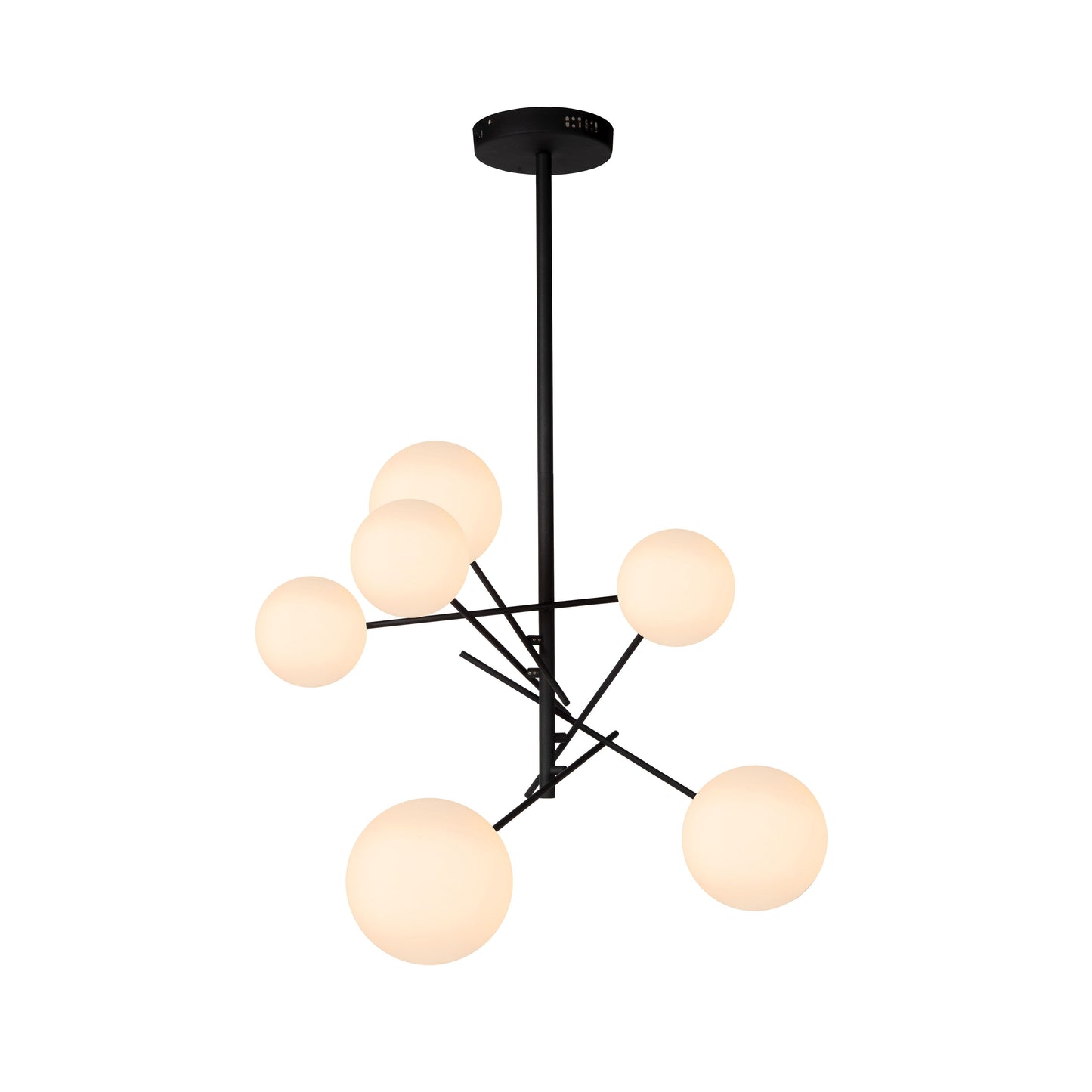 Lucide ALARA - Pendant light - Ø 72 cm - LED - G4 - 6x1,5W 2700K - Black