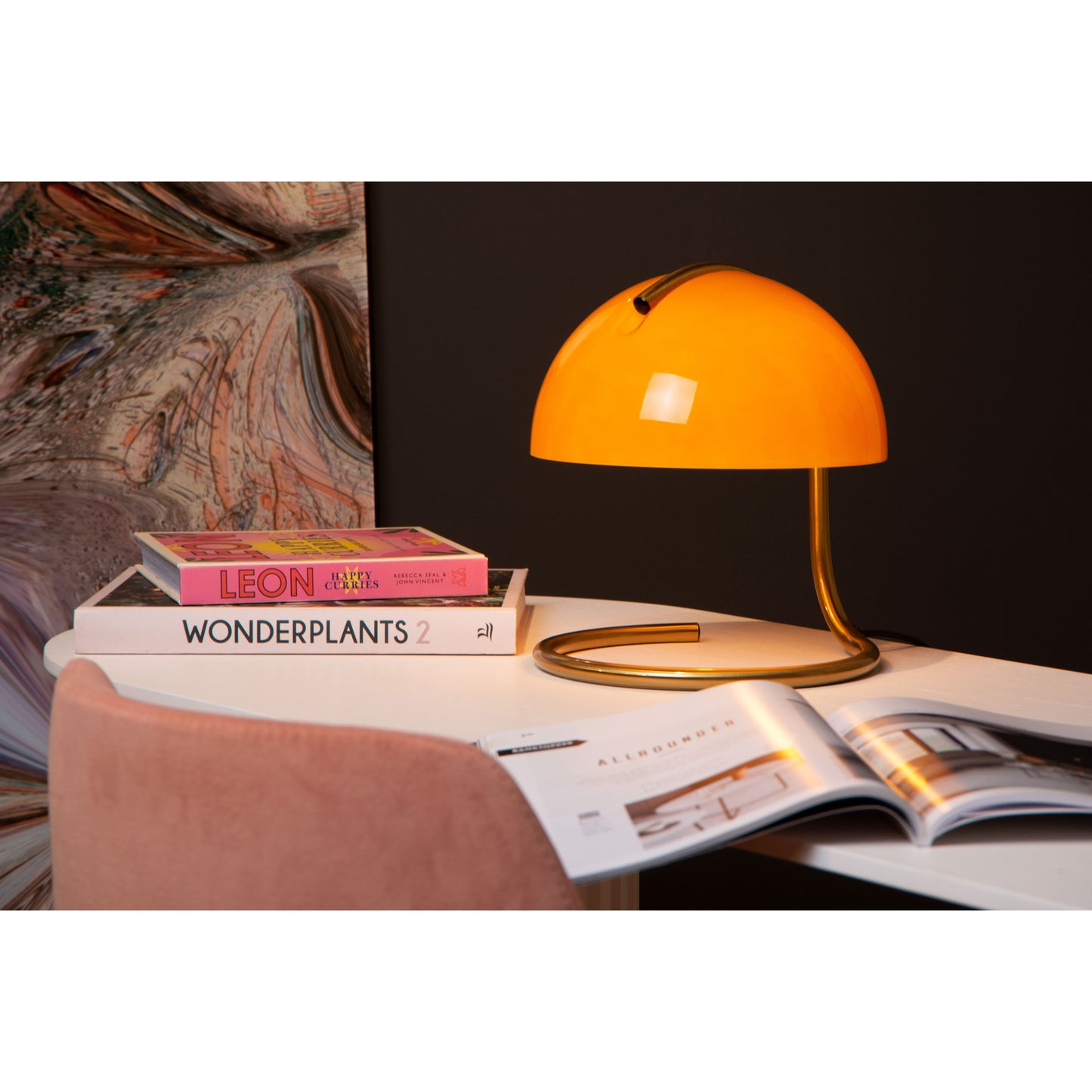 Lucide CATO - Table lamp - Ø 23,5 cm - 1xE27 - Orange