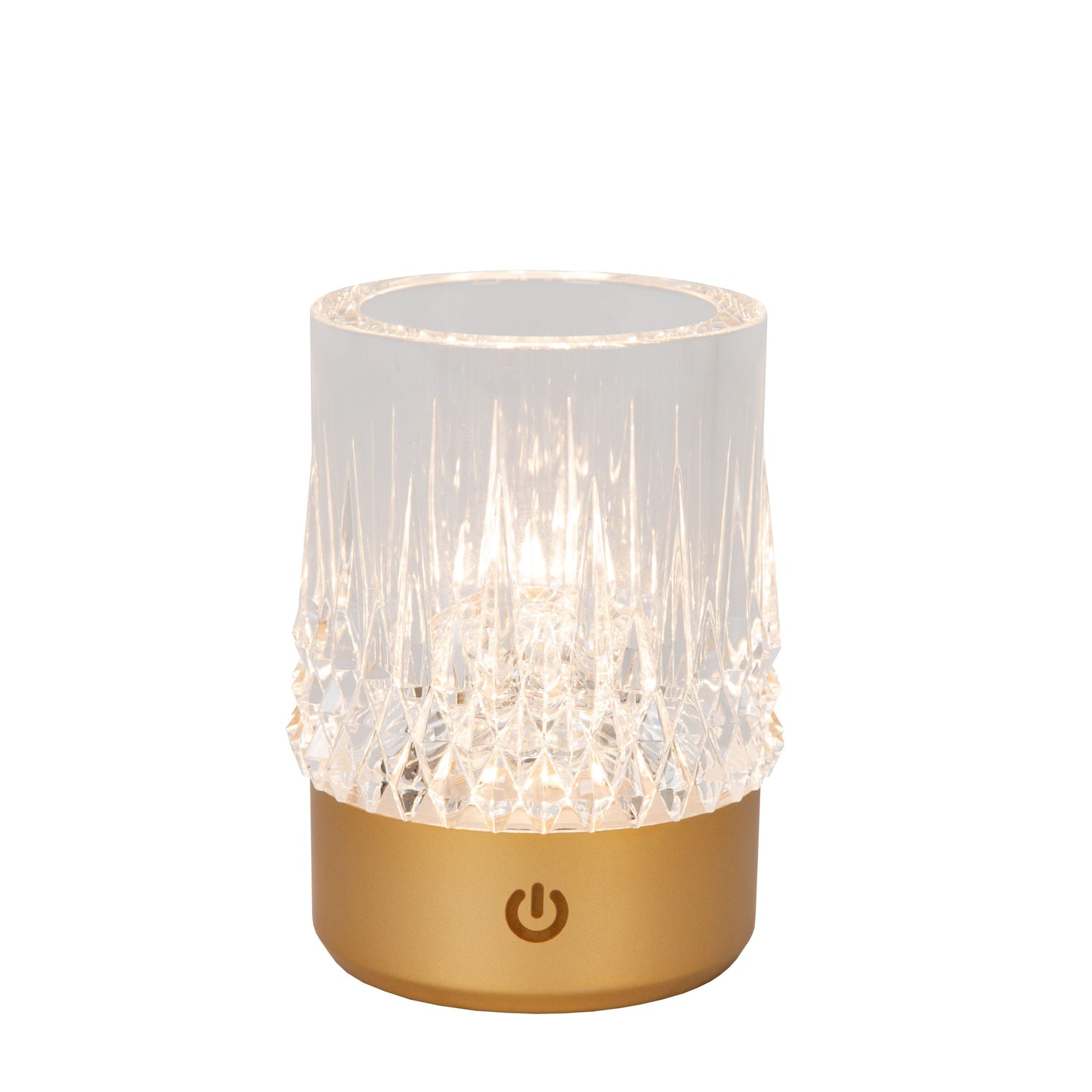 Lucide LILI - Rechargeable Table lamp - Battery pack/batteries - Ø 8 cm - LED Dim. - 1x3W 2700K/3000K - Matt Gold / Brass - Set of 3