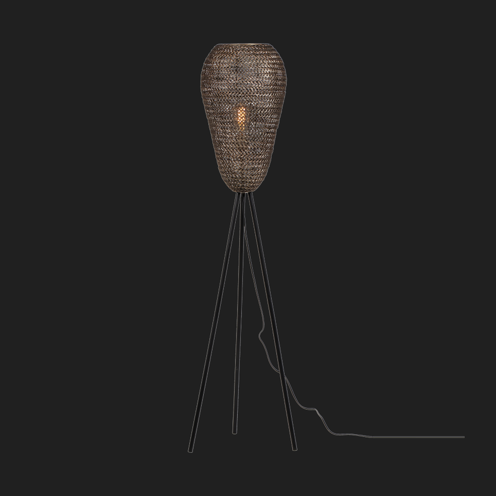 Ziva - Floor Lamp - Antique Brass - Trio - 465300104