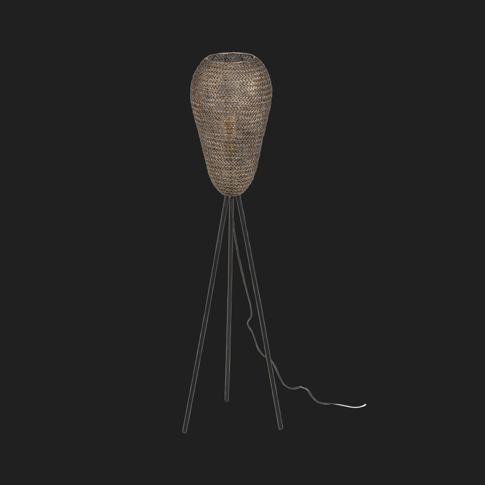 Ziva - Floor Lamp - Antique Brass - Trio - 465300104