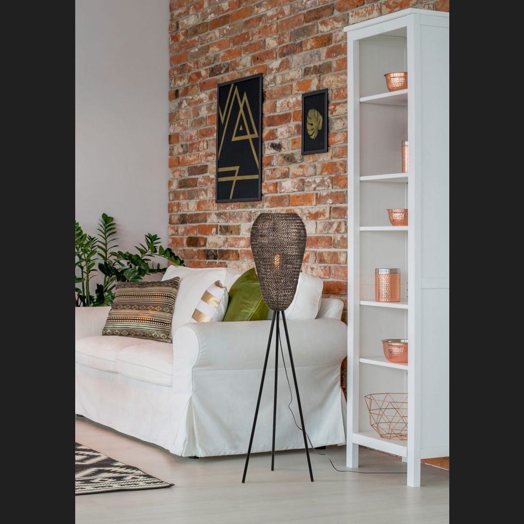 Ziva - Floor Lamp - Antique Brass - Trio - 465300104