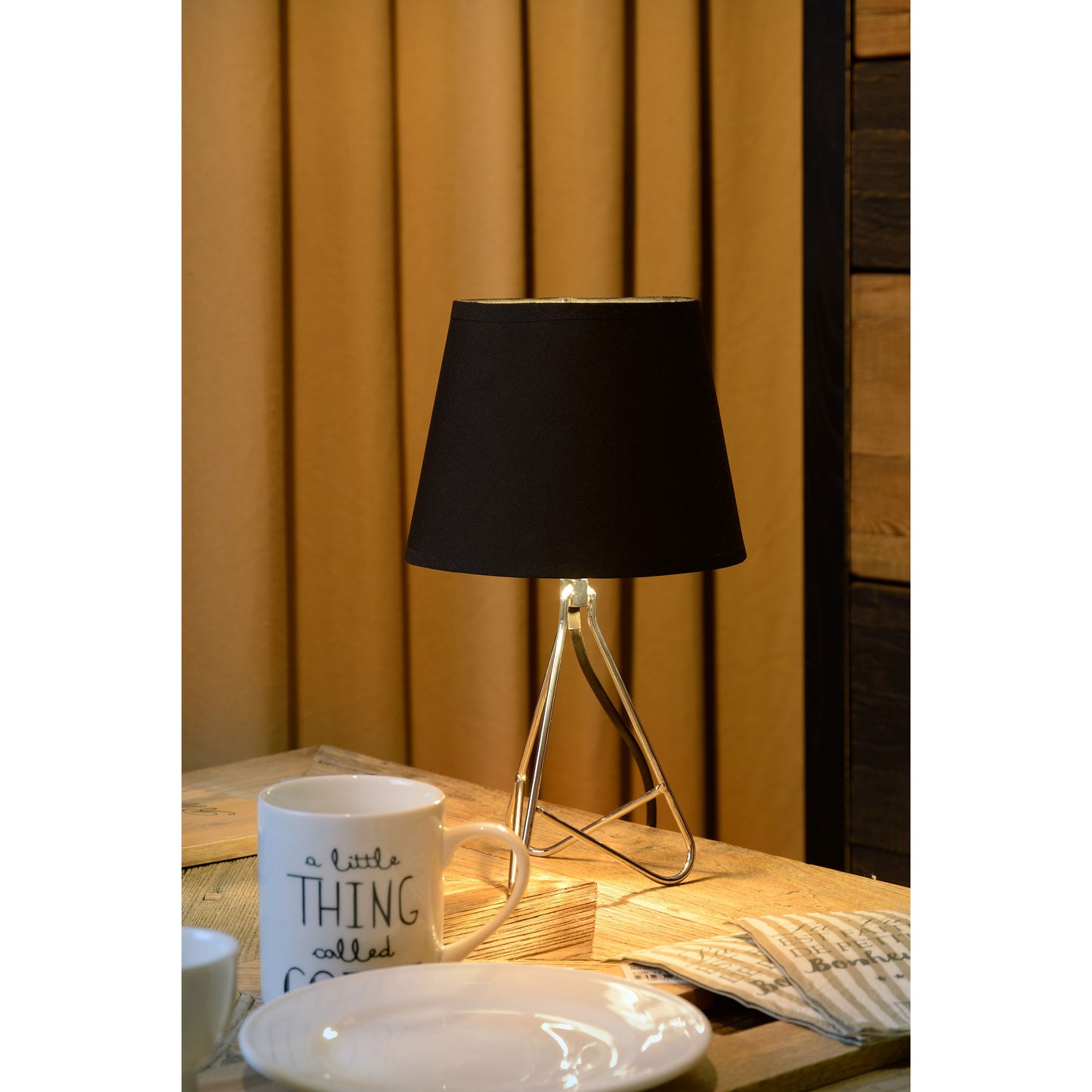 Lucide GITTA - Table lamp - Ø 17 cm - 1xE14 - Chrome