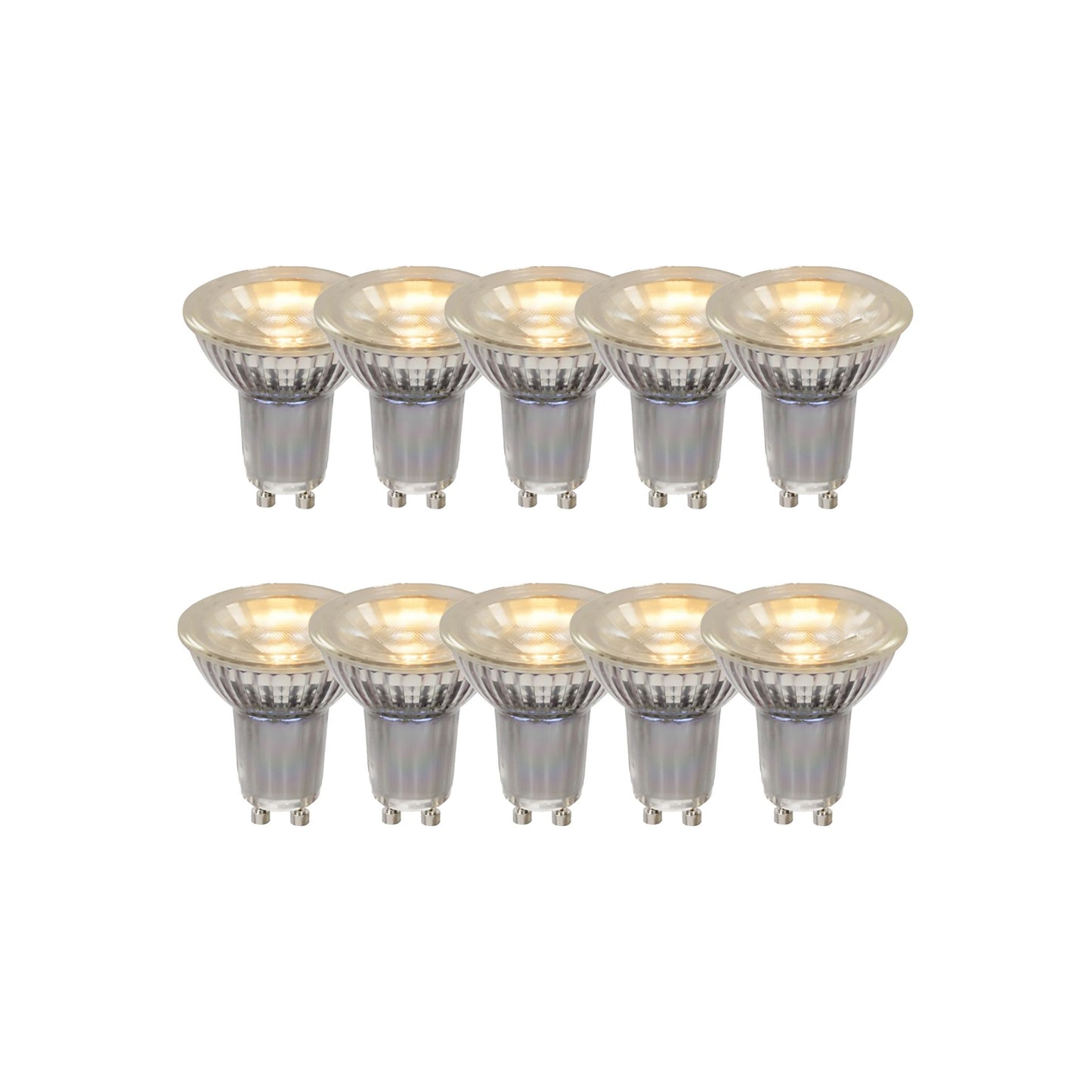 Lucide MR16 * 10 - Led bulb - Ø 5 cm - LED - GU10 - 10x5W 2700K - Transparant - Set of 10