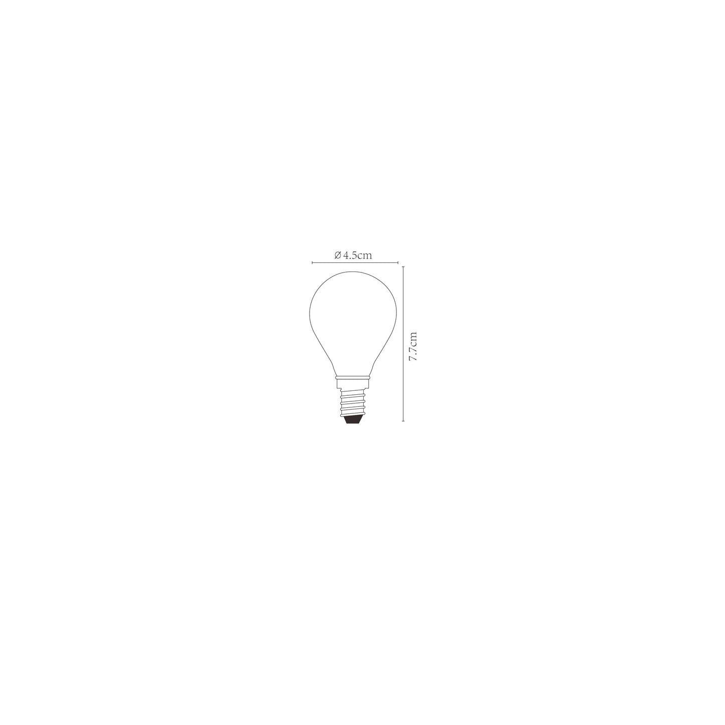 Lucide P45 - Filament bulb - Ø 4,5 cm - LED Dim. - E14 - 1x4W 2700K - Transparant