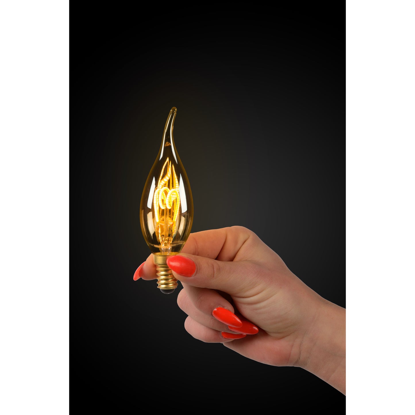 Lucide CT35 - Filament bulb - Ø 3,5 cm - LED Dim. - E14 - 1x3W 2200K - Amber