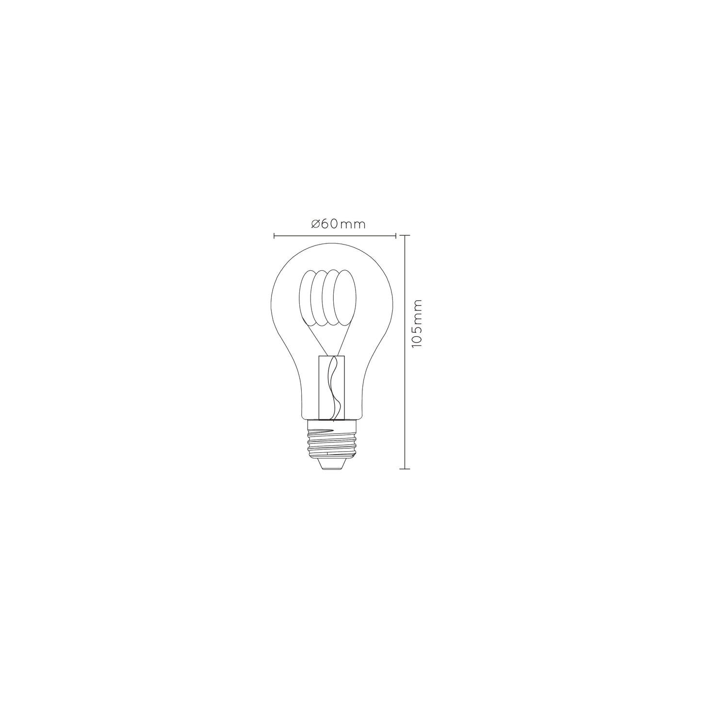 Lucide A60 TWILIGHT SENSOR - Filament bulb - Ø 6 cm - LED - E27 - 1x4W 2200K - Day/Night Sensor - Amber