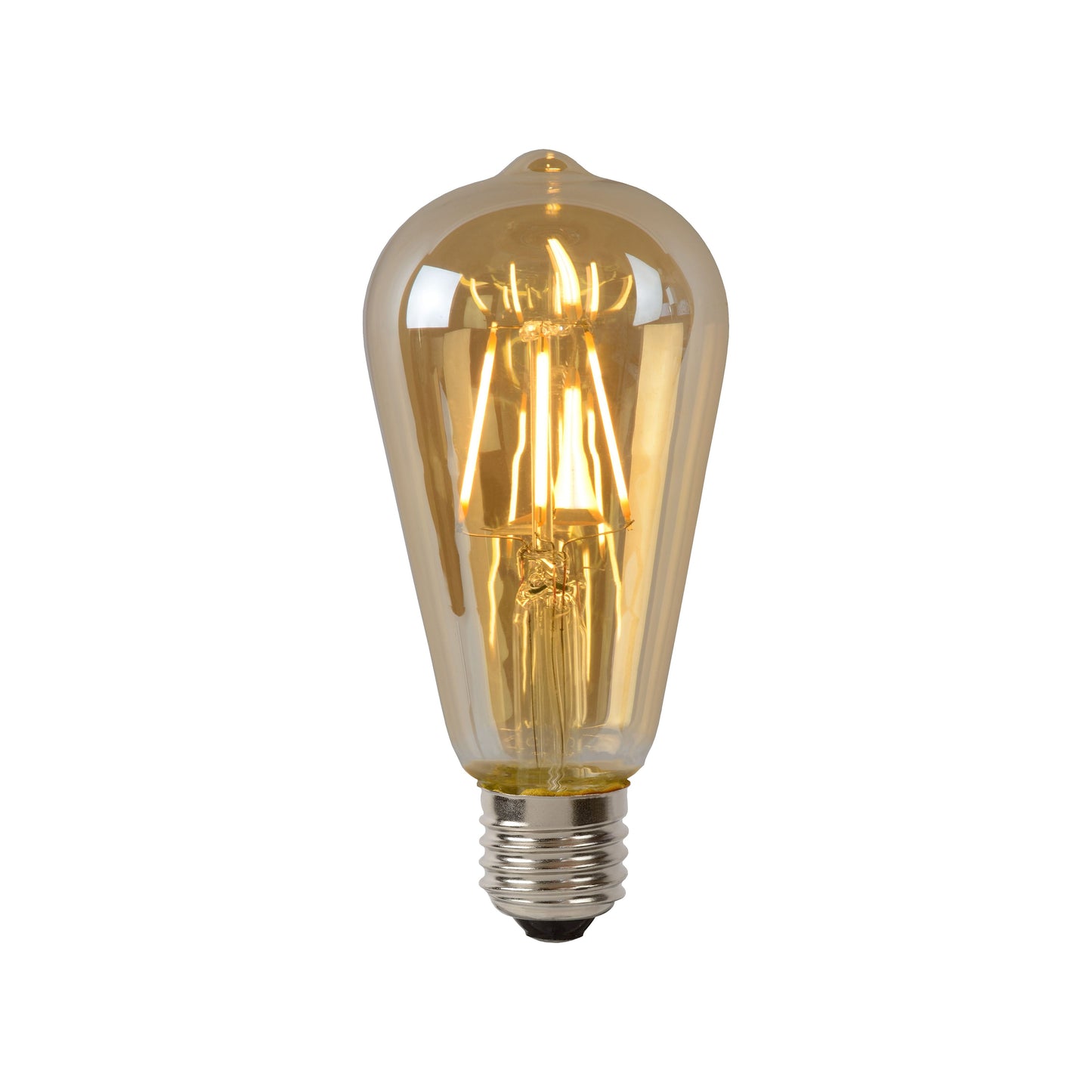 Lucide ST64 - Filament bulb - Ø 6,4 cm - LED Dim. - E27 - 1x5W 2700K - Amber