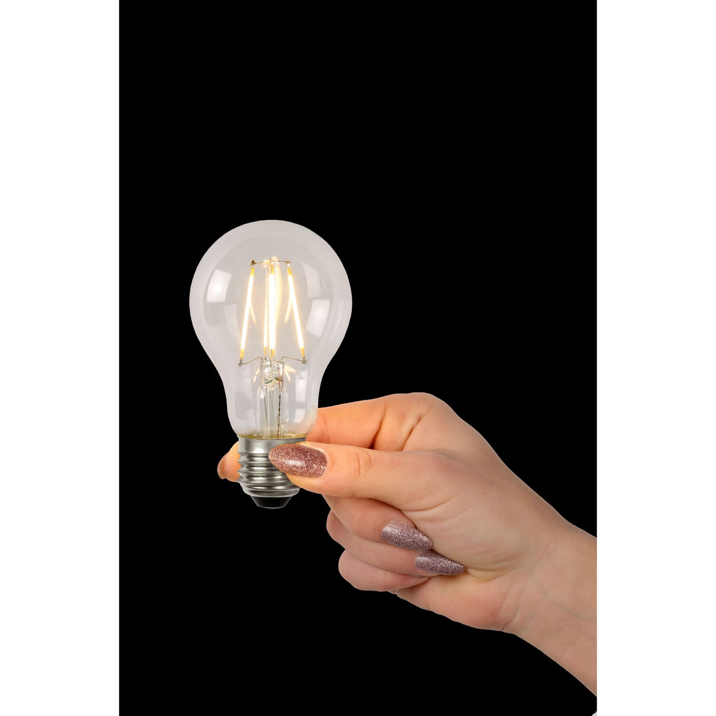 Lucide A60 Class B - Filament bulb - Ø 6,4 cm - LED Dim. - E27 - 1x7W 2700K - Transparant
