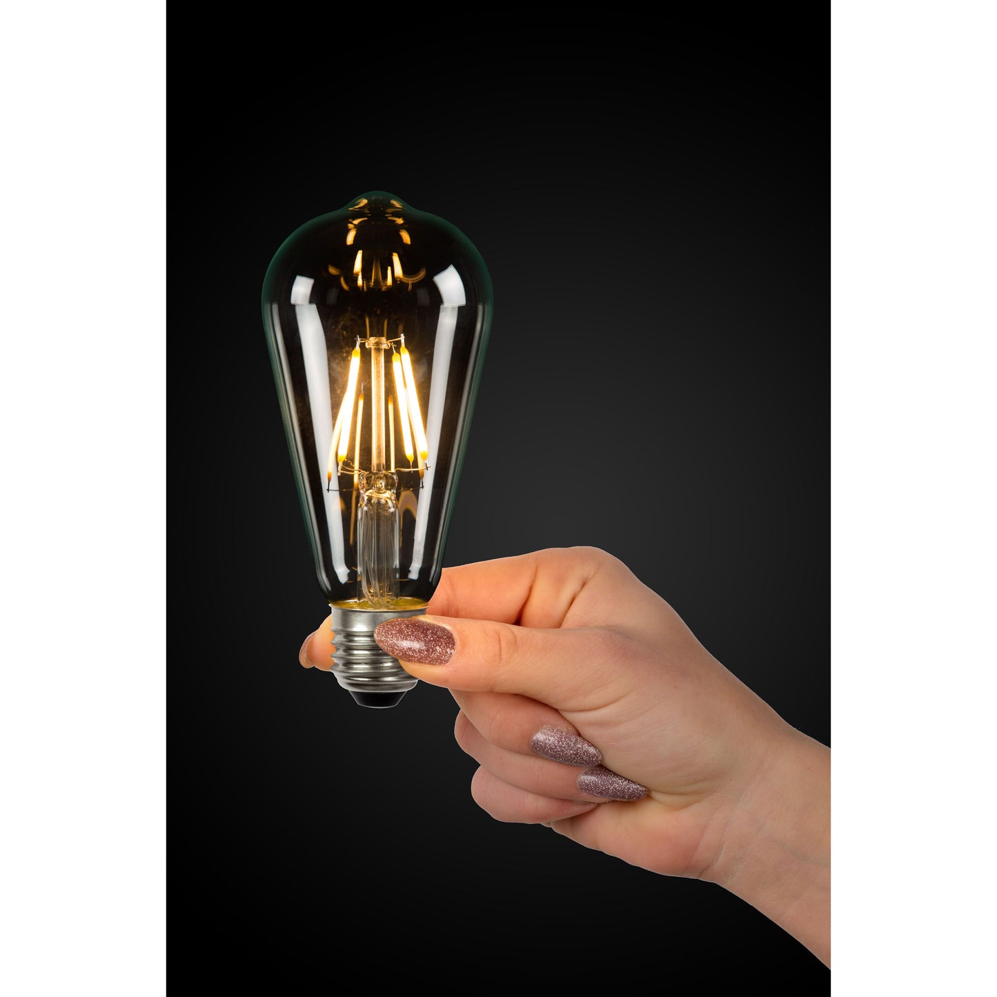 Lucide ST64 Class B - Filament bulb - Ø 6,4 cm - LED Dim. - E27 - 1x7W 2700K - Transparant