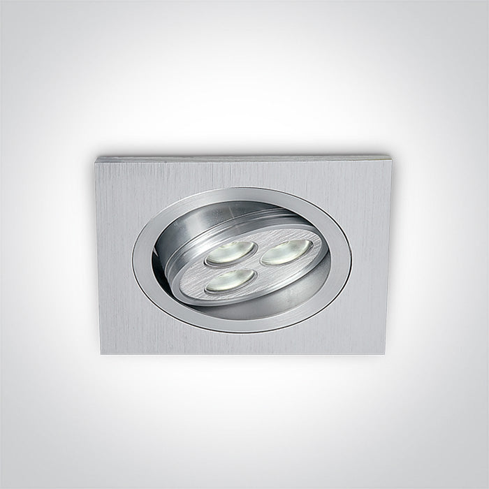 The 3x1W Square Spots Aluminium