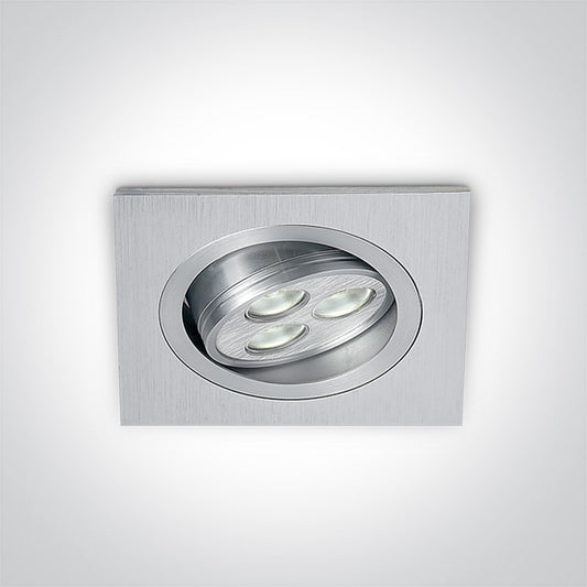 The 3x1W Square Spots Aluminium