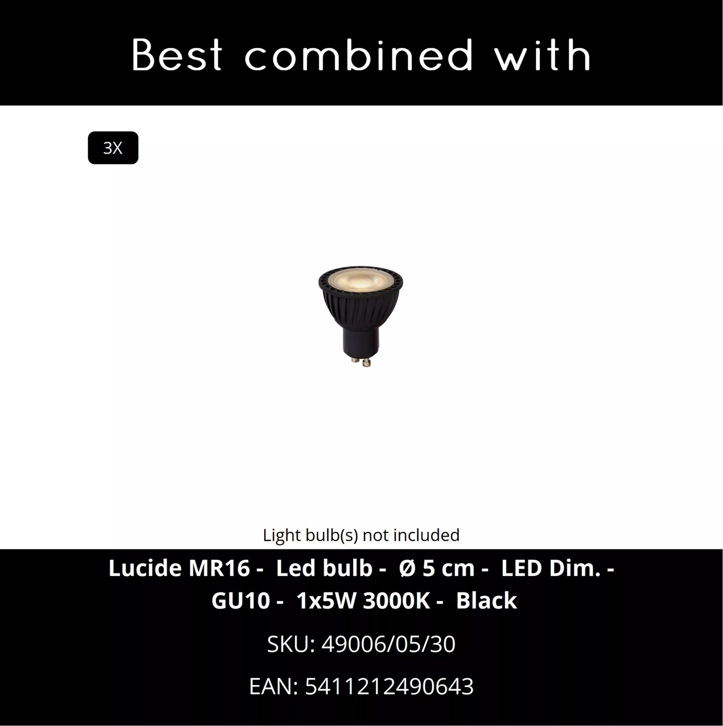 Lucide EMILE - Ceiling spotlight - Ø 23 cm - 3xGU10 - Matt Gold / Brass