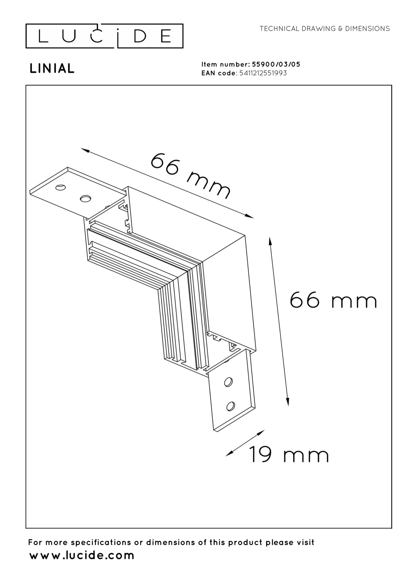 Lucide Premium LINIAL -Corner Vertical - 1-Circuit lighting system - Smart - 48V Track - Champagne