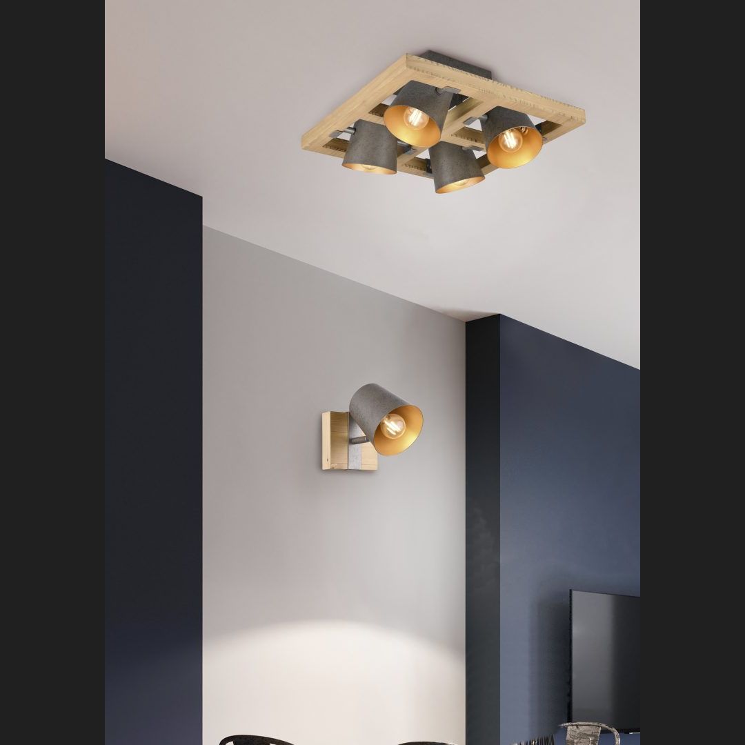 Bell - Ceiling lamp - Nickel Antique - Trio