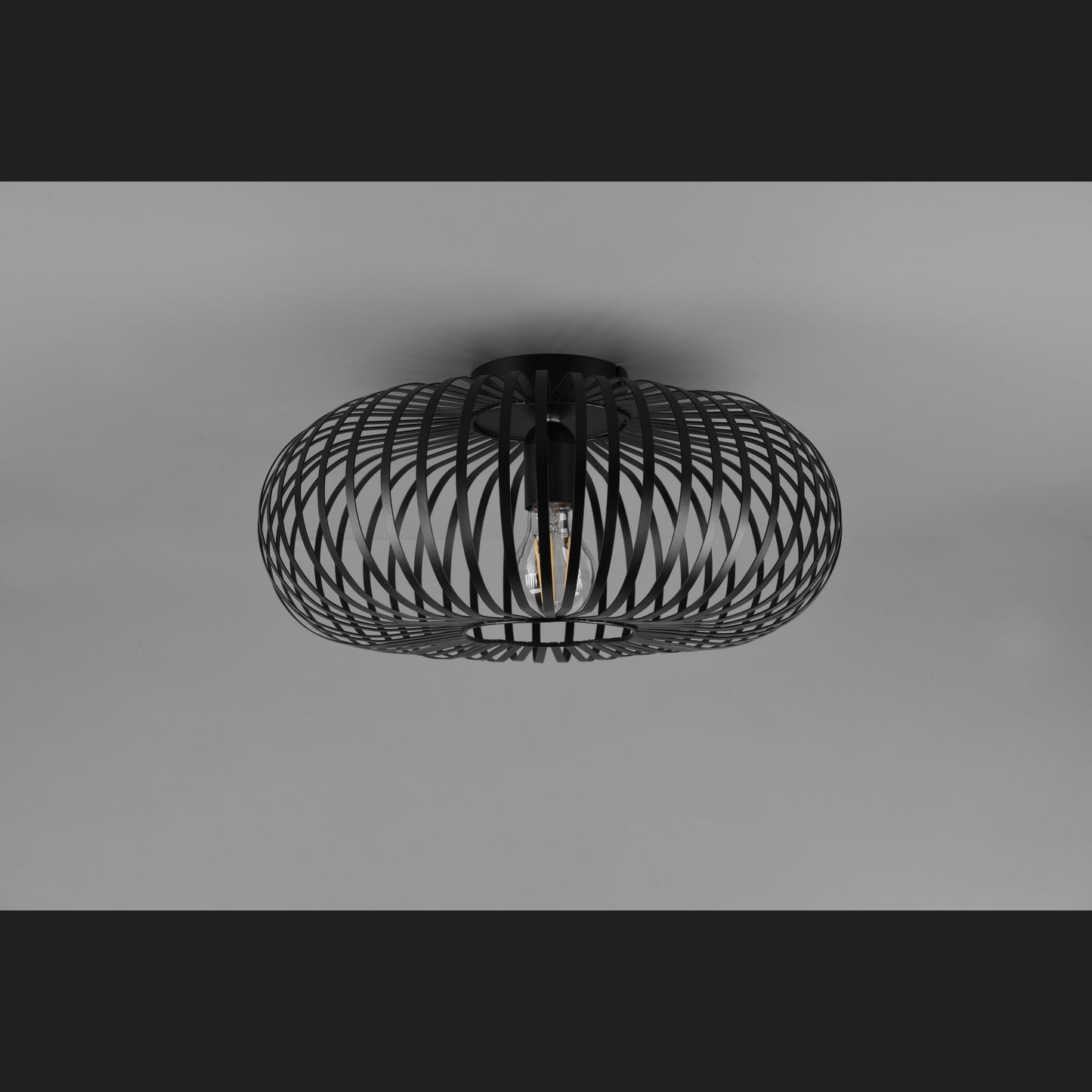 Johann - Ceiling lamp - Black Matt - Trio