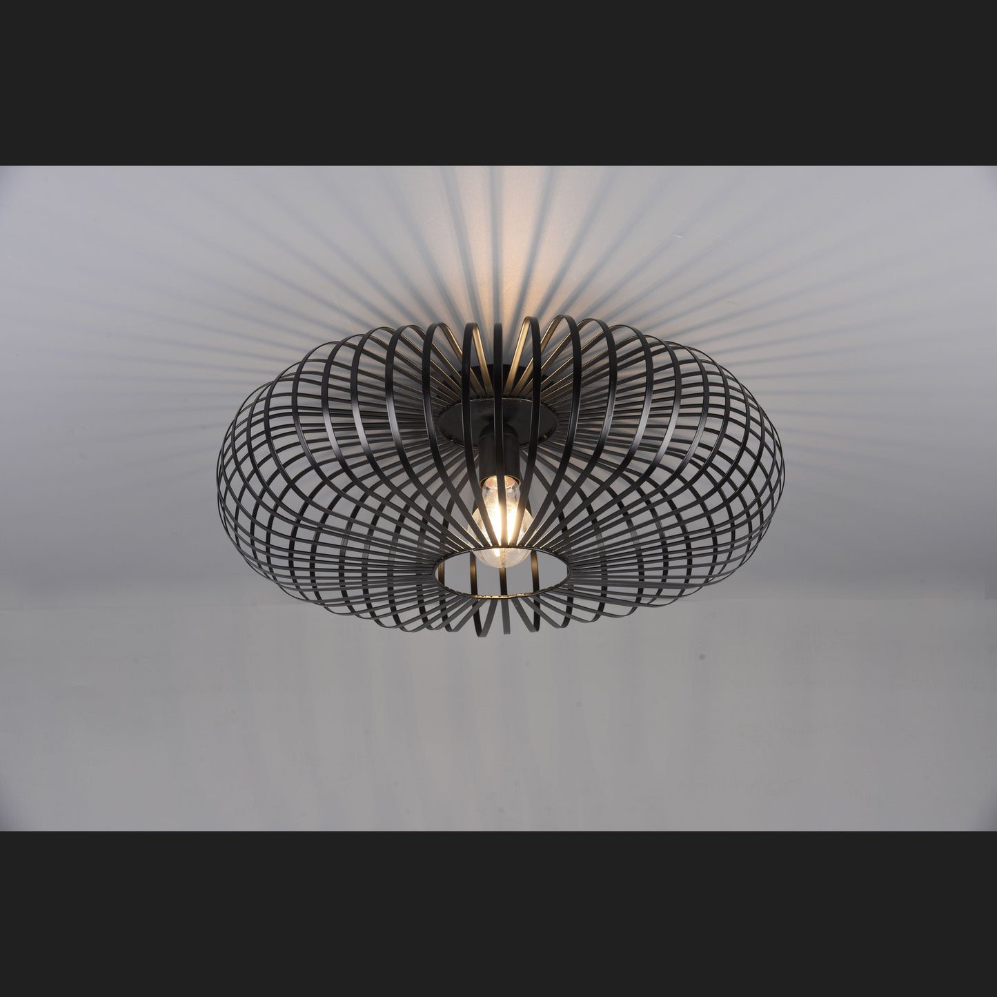Johann - Ceiling lamp - Black Matt - Trio