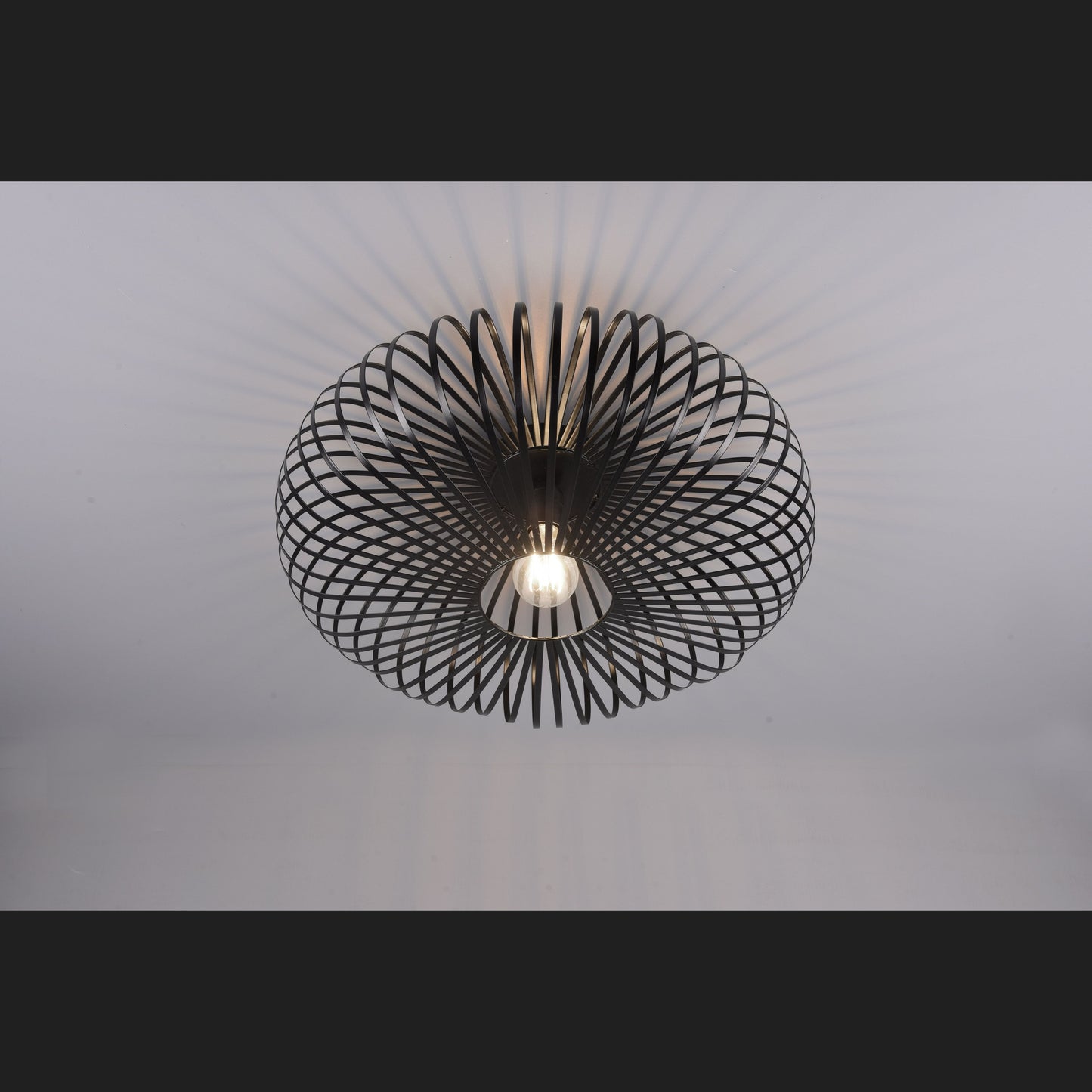 Johann - Ceiling lamp - Black Matt - Trio